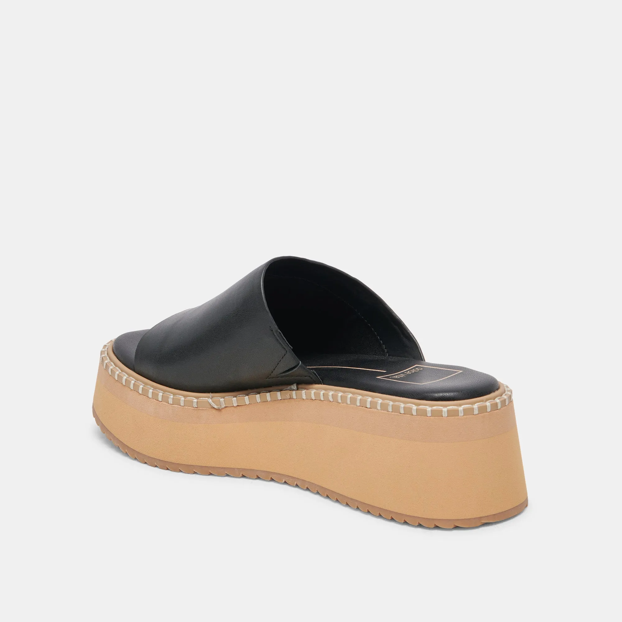 DARCEL SANDALS BLACK LEATHER