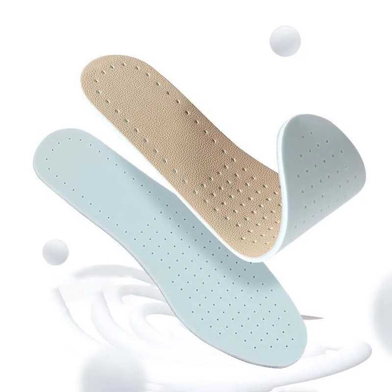 Dbeck® Breathable High-Elastic Leather Latex Insoles for Summer