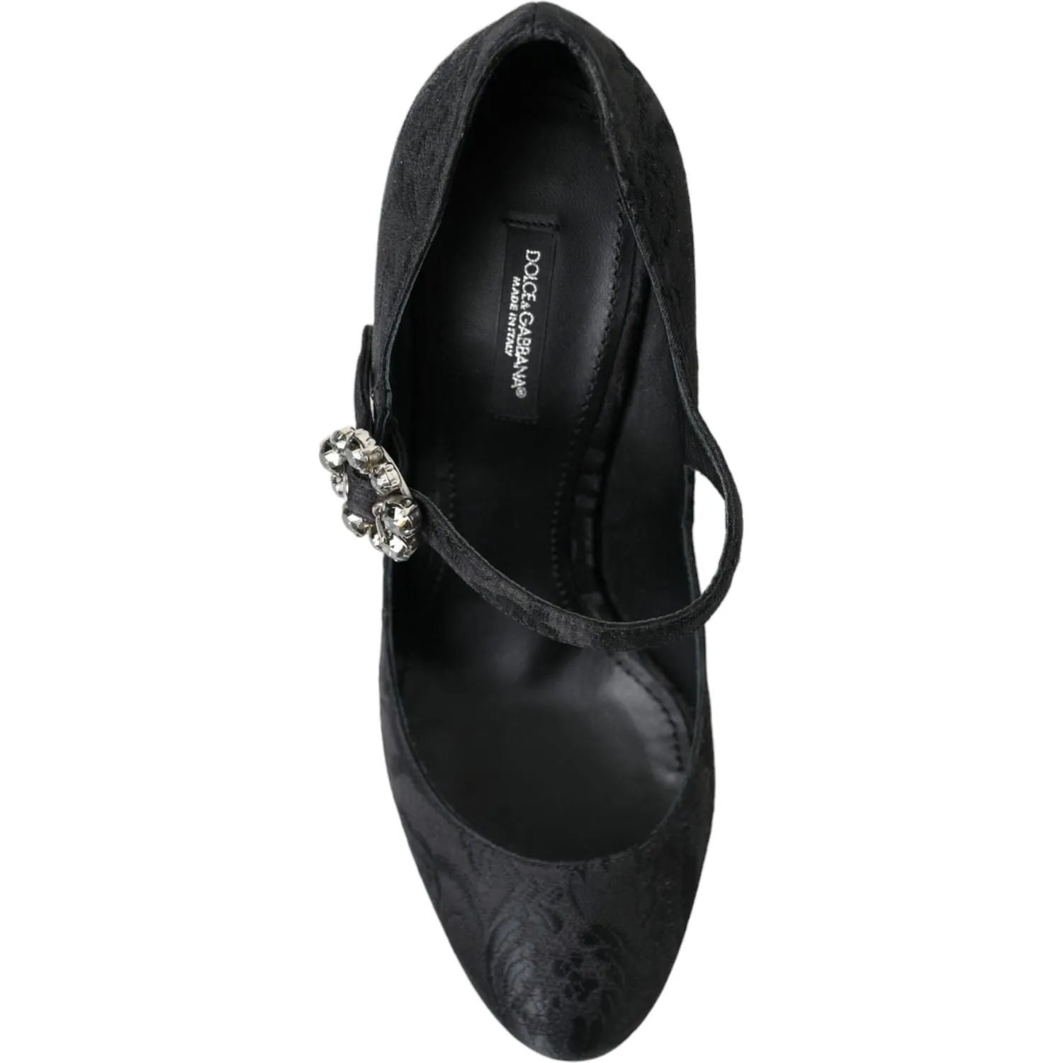 Dolce & Gabbana Chic Black Brocade Mary Janes Pumps