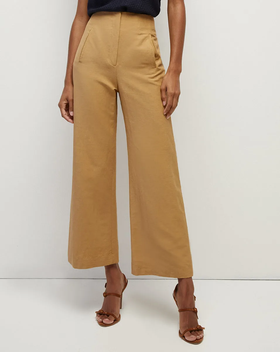 Dova Linen-Blend Pant