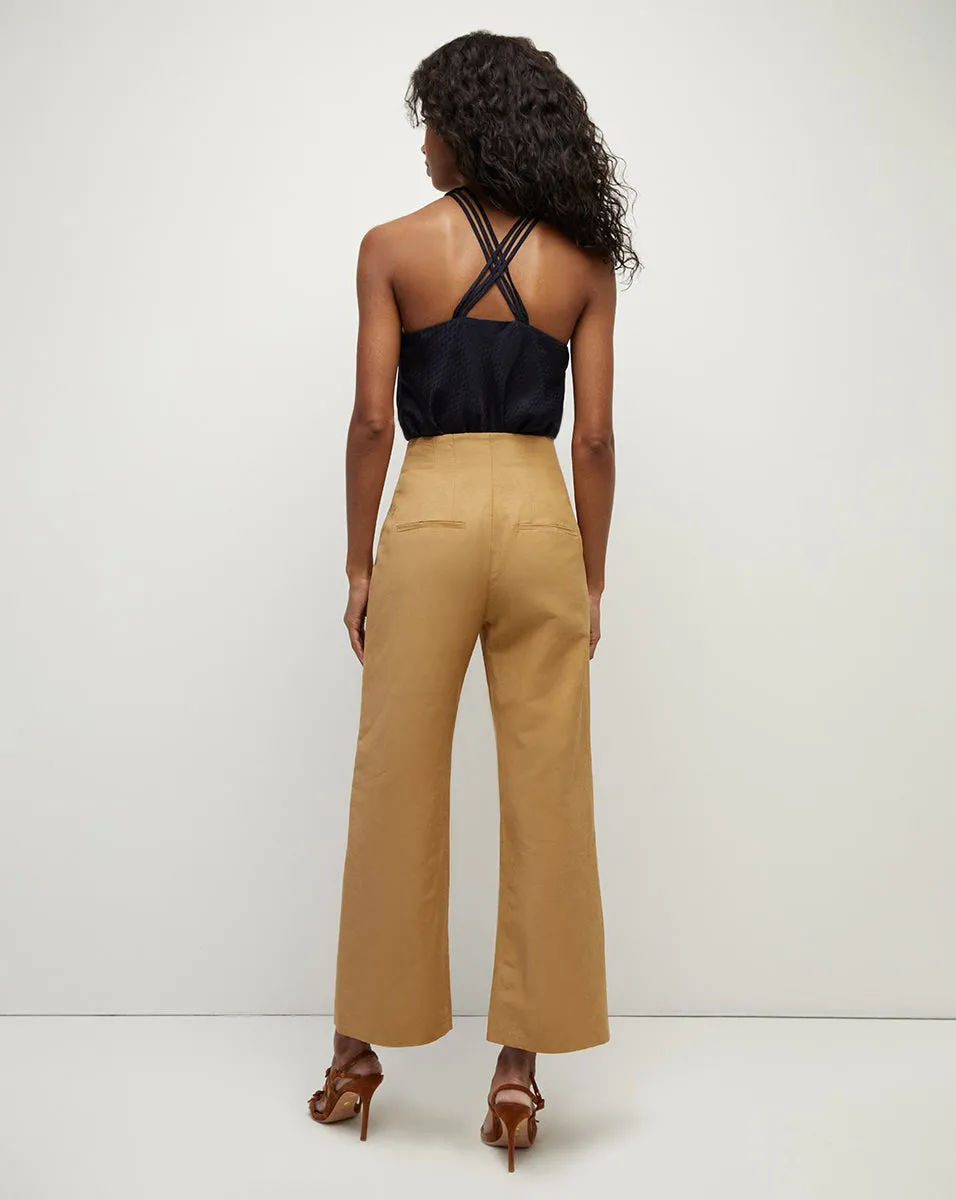 Dova Linen-Blend Pant