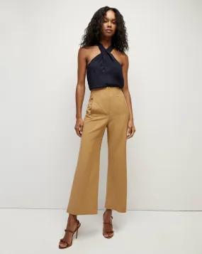 Dova Linen-Blend Pant