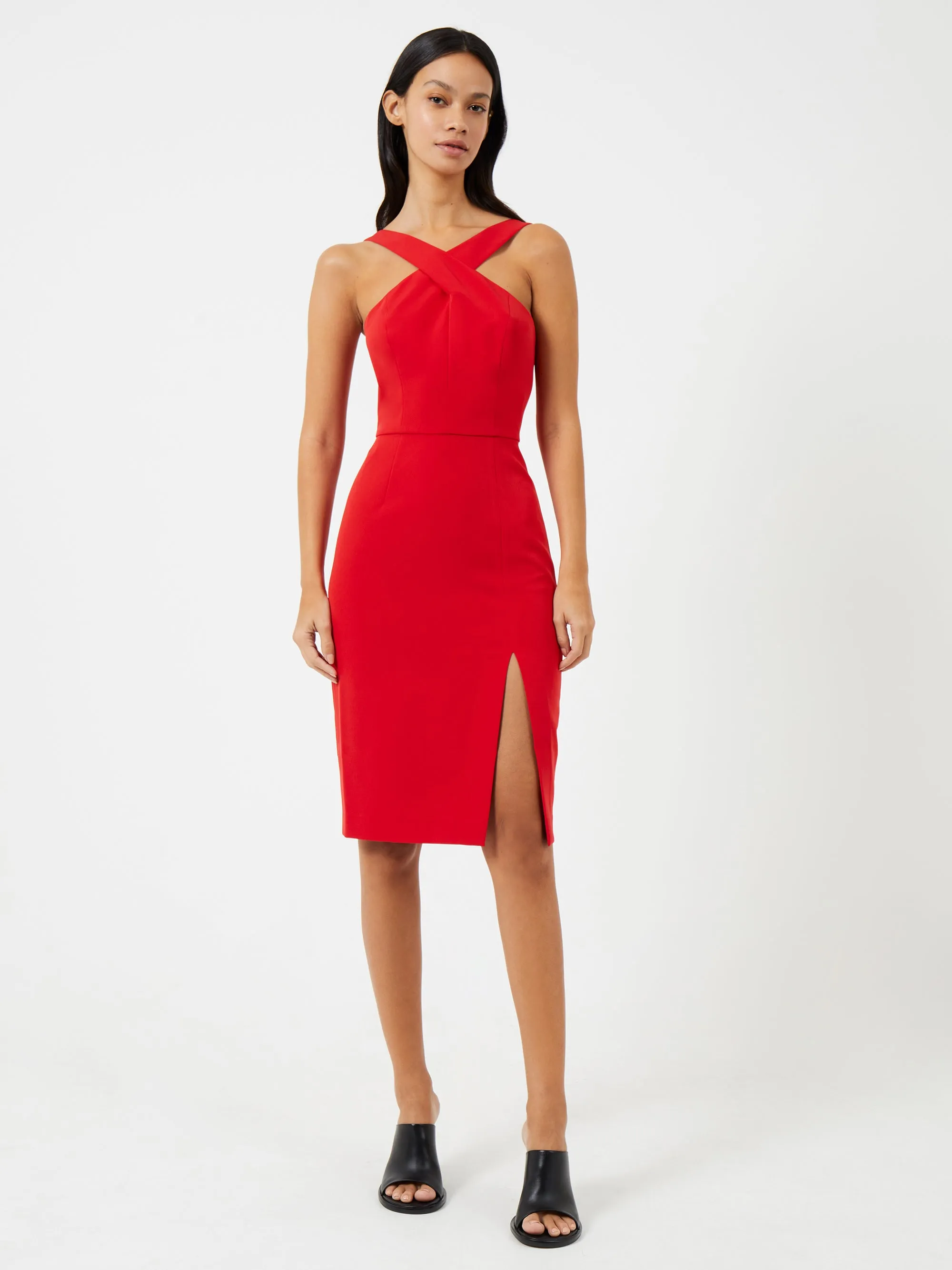 Echo Crepe Halterneck Midi Dress