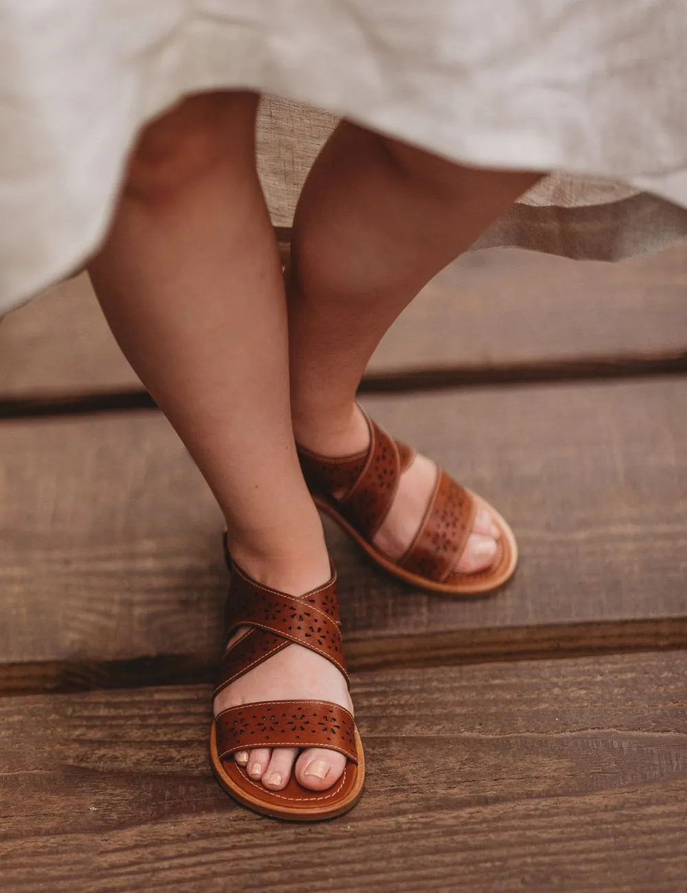 Edith Sandal - Cognac