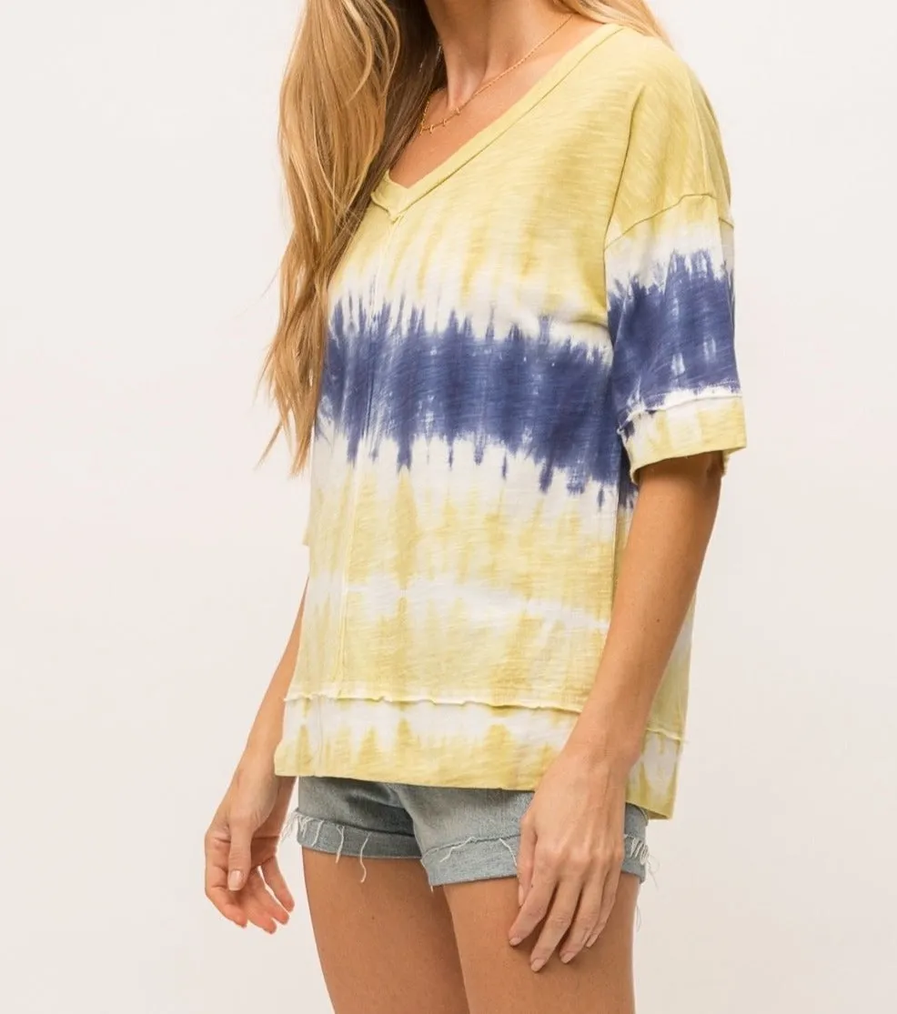 Elbow Sleeve Tie Dye Tee