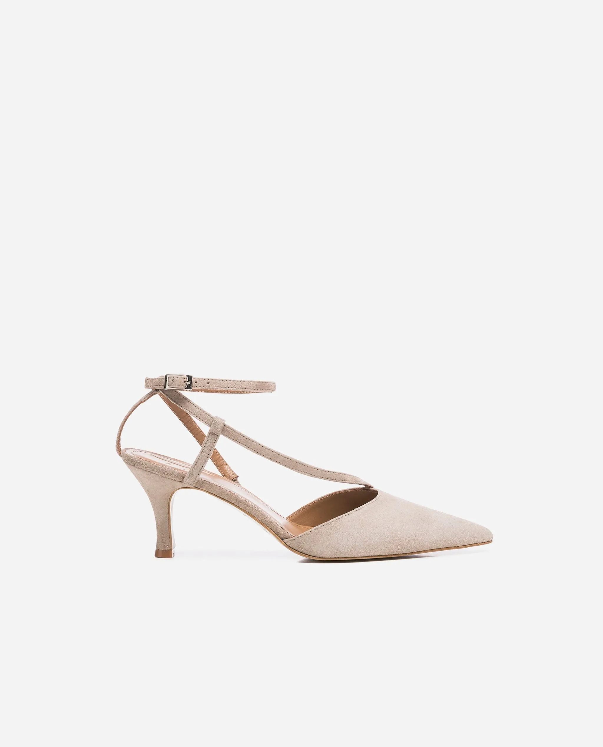 Fay Suede Sand Heeled Shoes