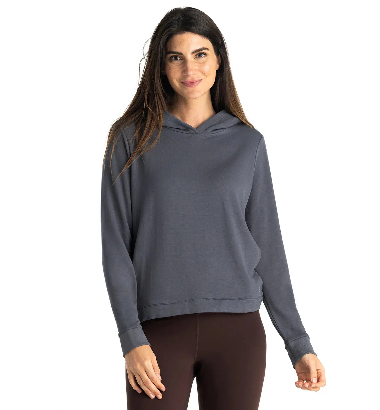 Free Fly Women's Bamboo Lightweight Fleece Cropped Hoodie