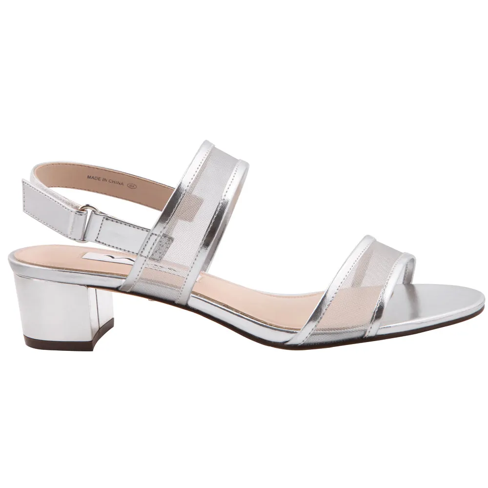 Ganice Metallic Open Toe Wedding Sandals