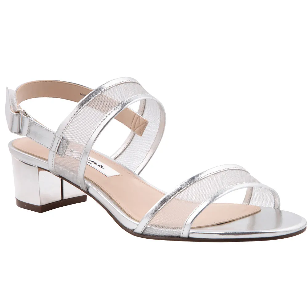 Ganice Metallic Open Toe Wedding Sandals