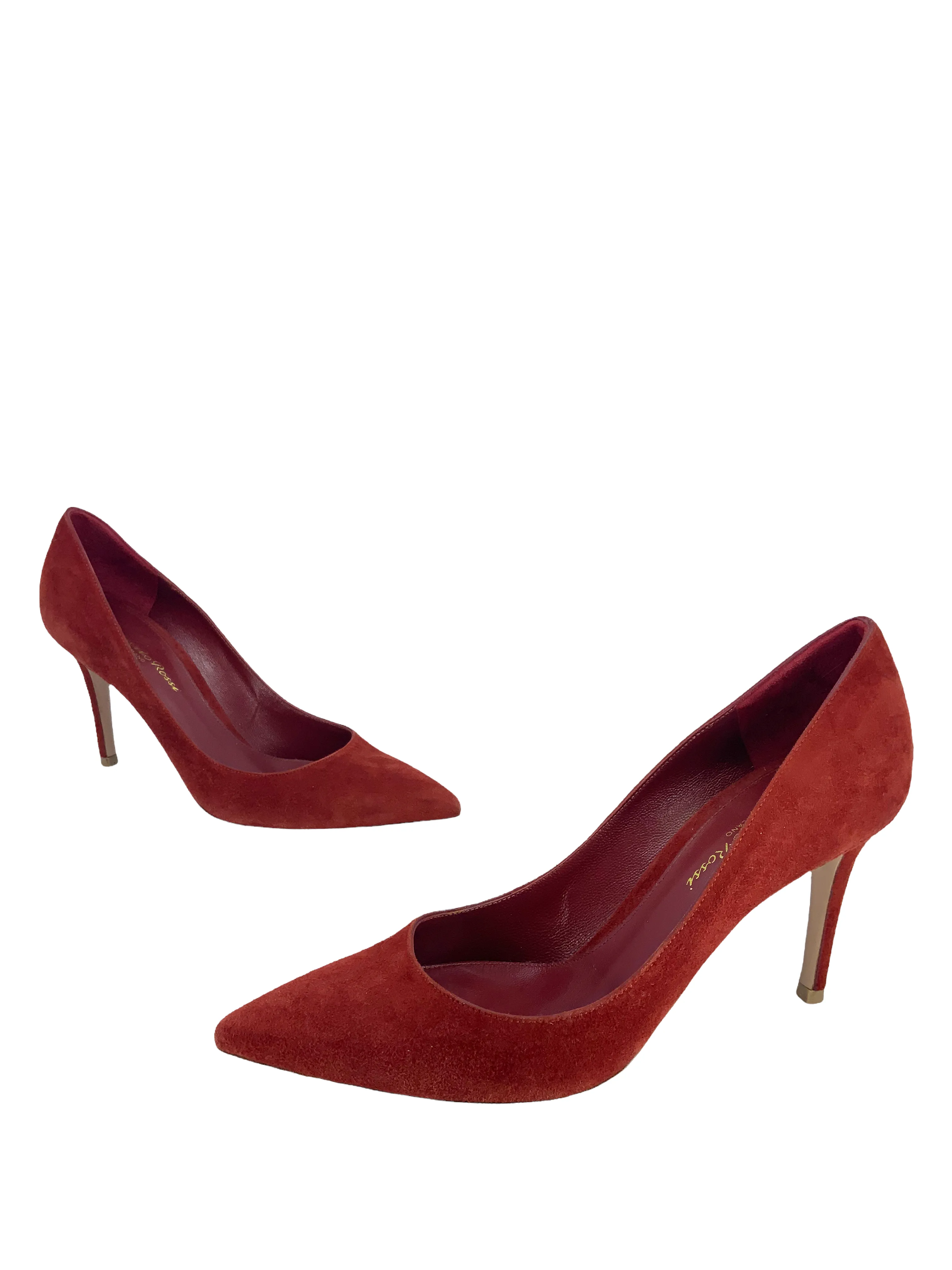 Gianvito Rossi Suede Point Toe Pumps Size 7.5