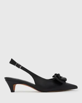 GIGGY Pointy Bow Slingback Pumps