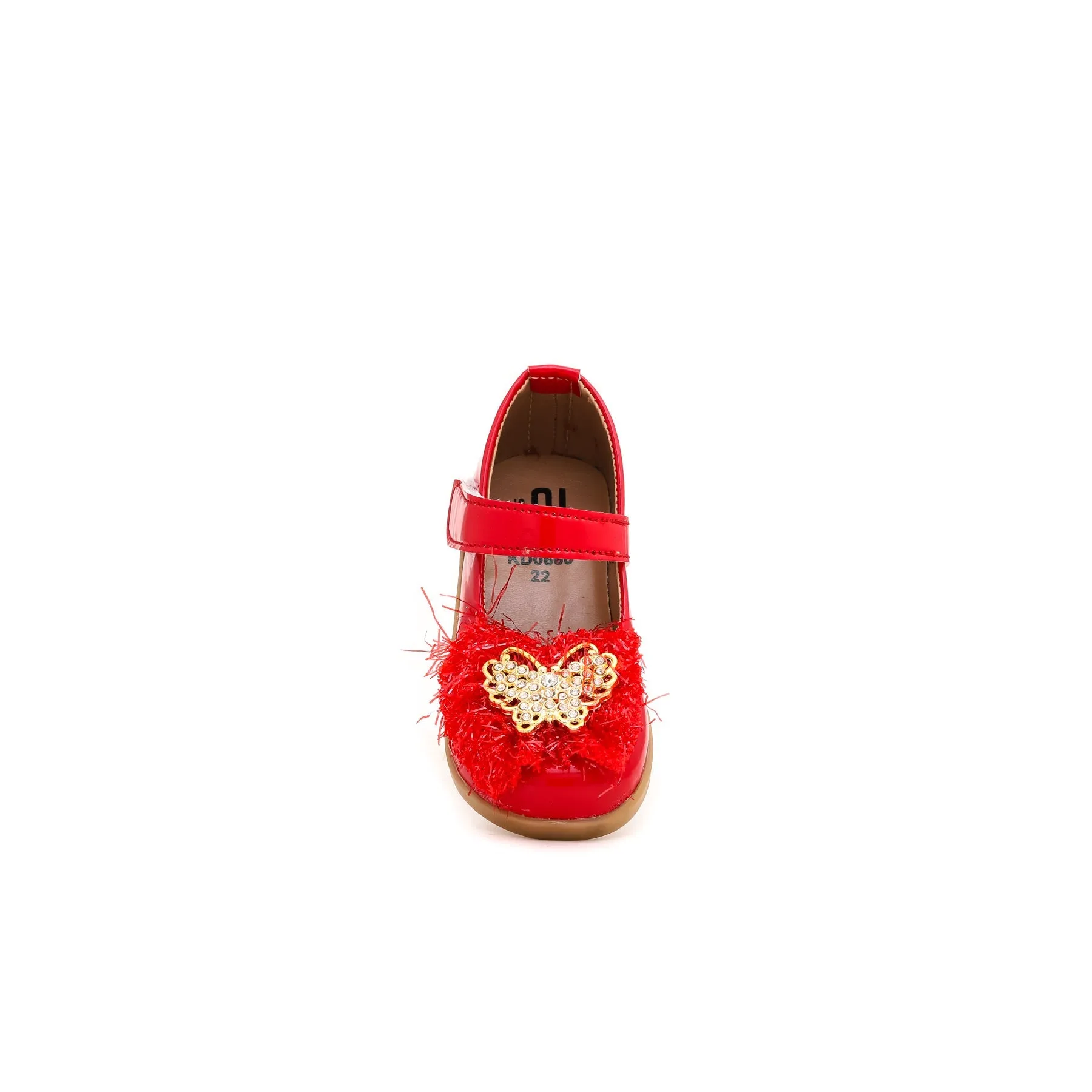 Girls Red Casual Pumps KD0660