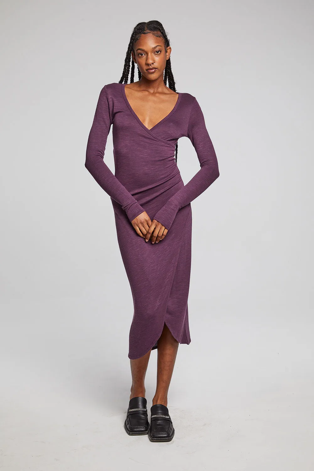 Harmony Plum Perfect Midi Dress