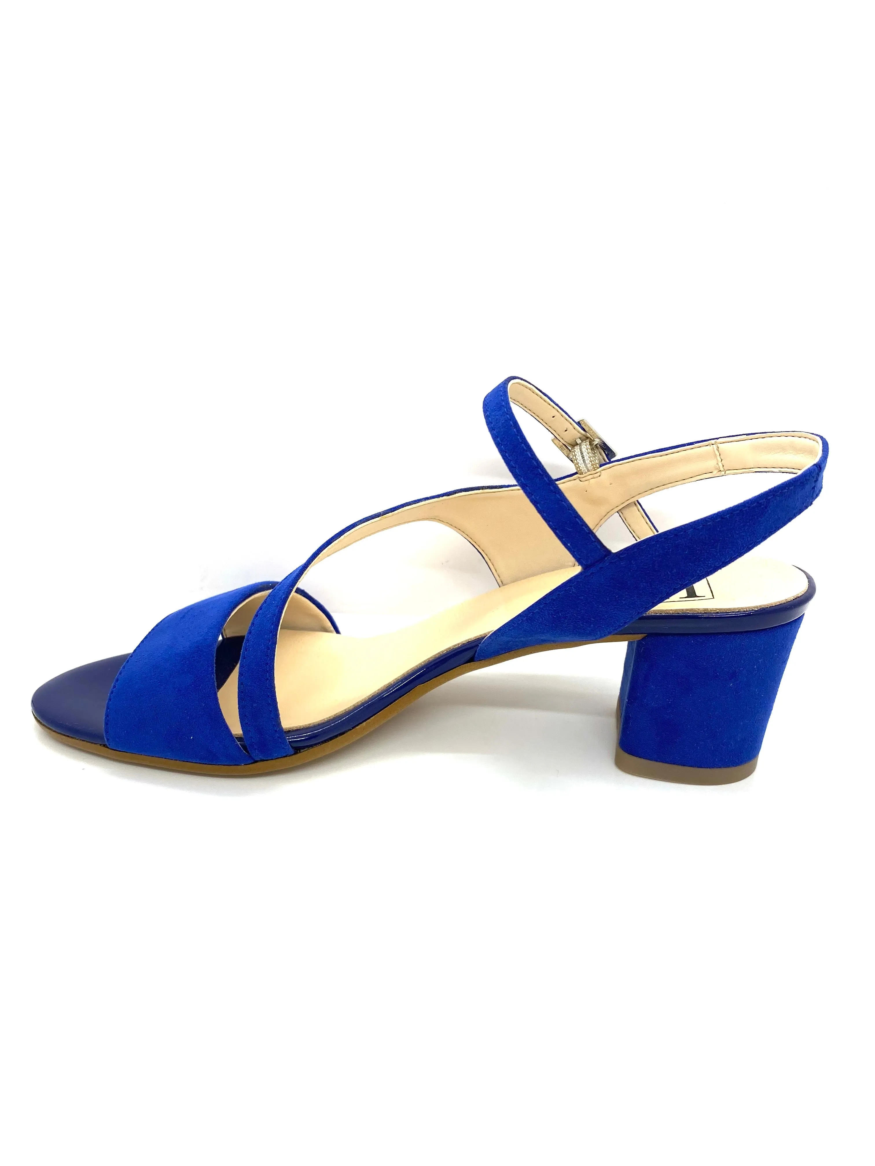 HB Italia Ladies Block Heel Cross Strap Sandal