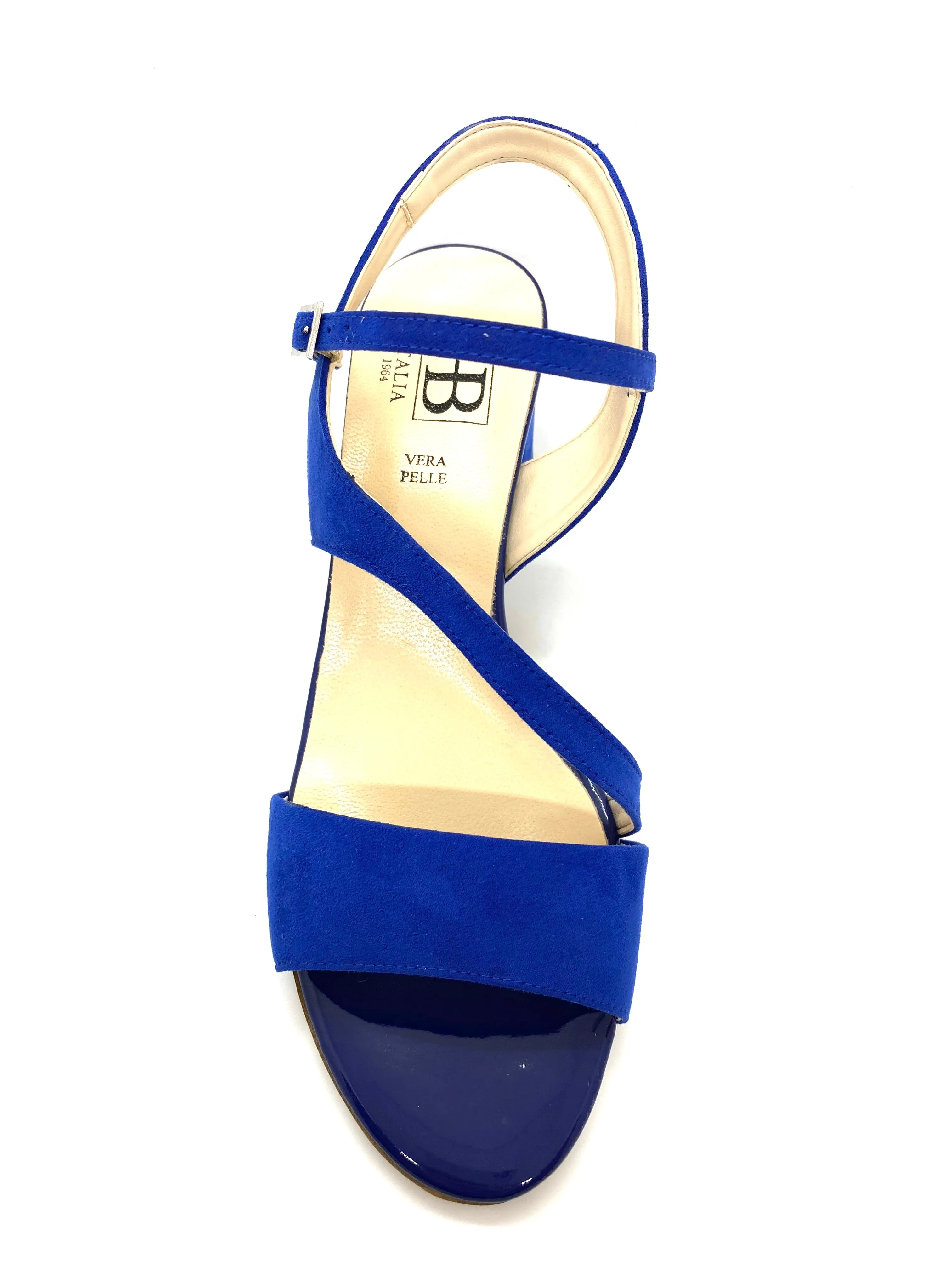 HB Italia Ladies Block Heel Cross Strap Sandal