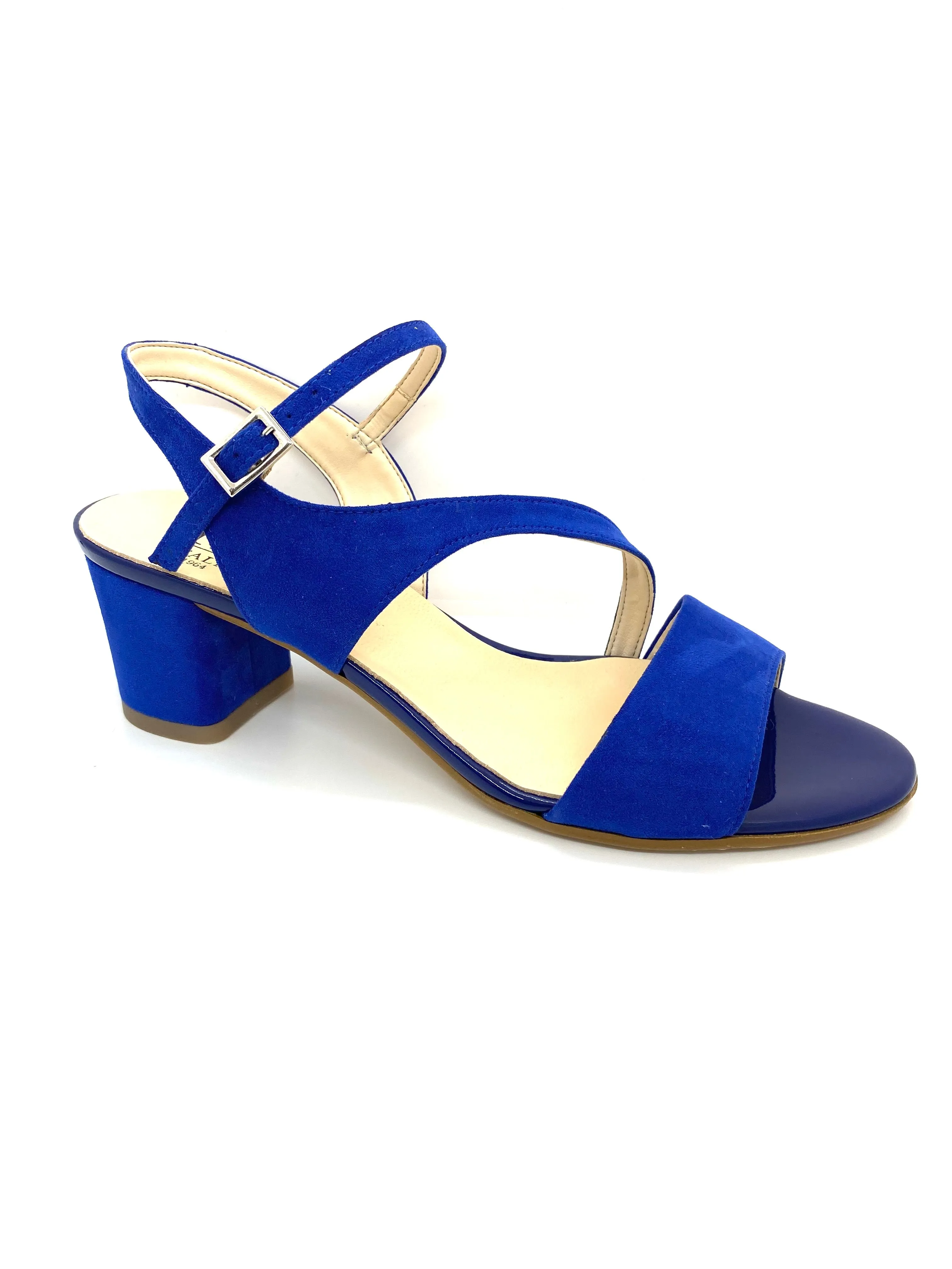 HB Italia Ladies Block Heel Cross Strap Sandal