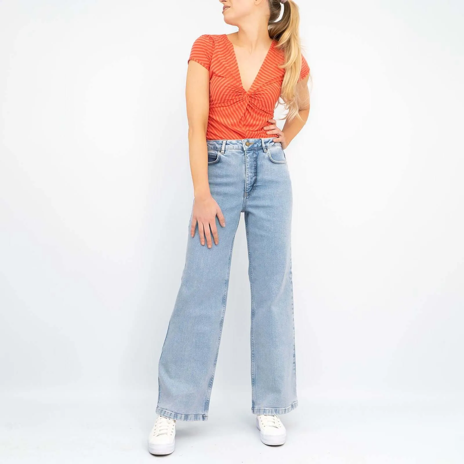 Hush Flare Wide Leg High Waisted Jeans for Women