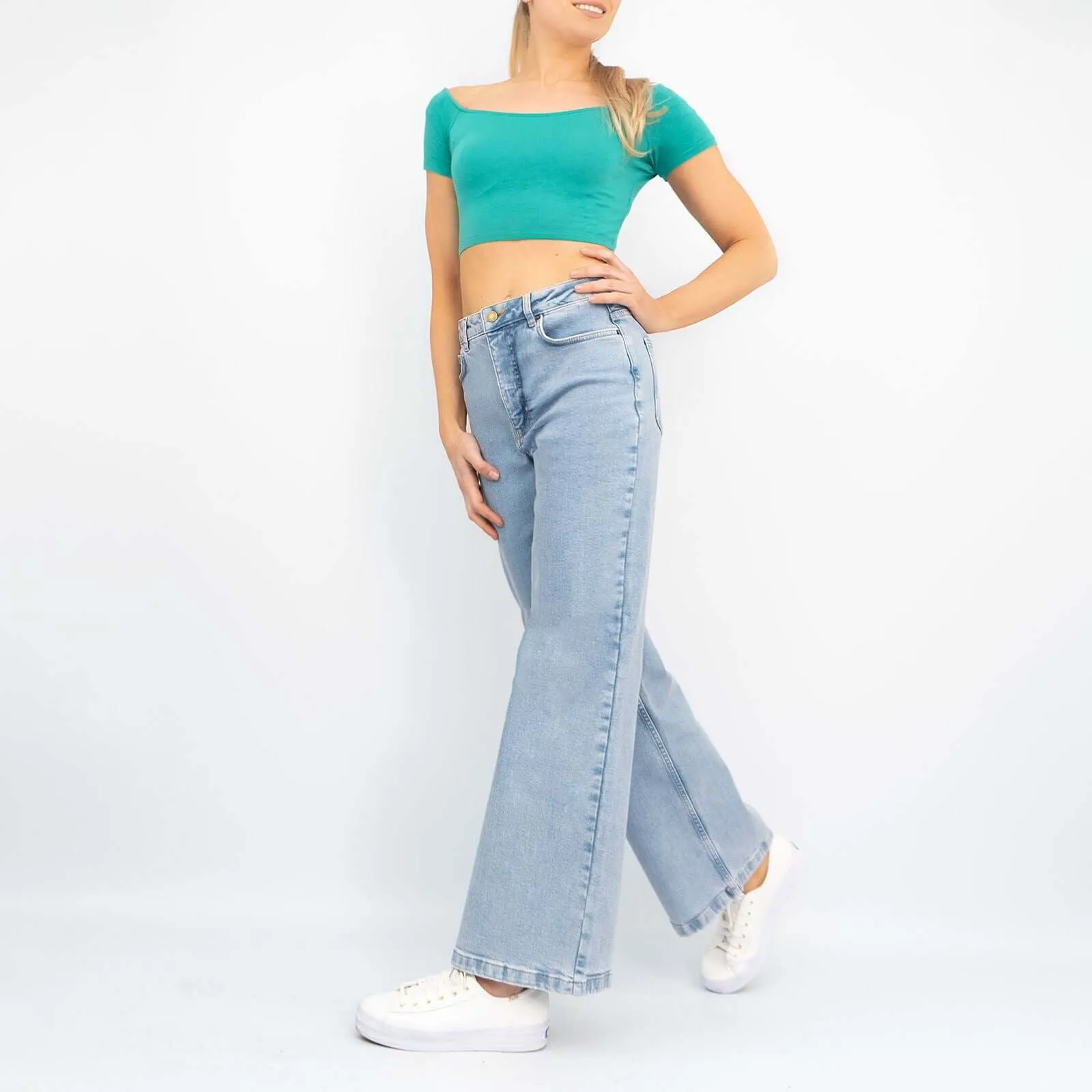 Hush Flare Wide Leg High Waisted Jeans for Women