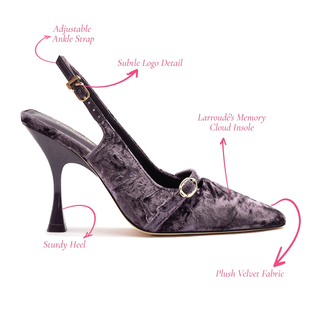 Ines Hi Pump In Purple Velvet