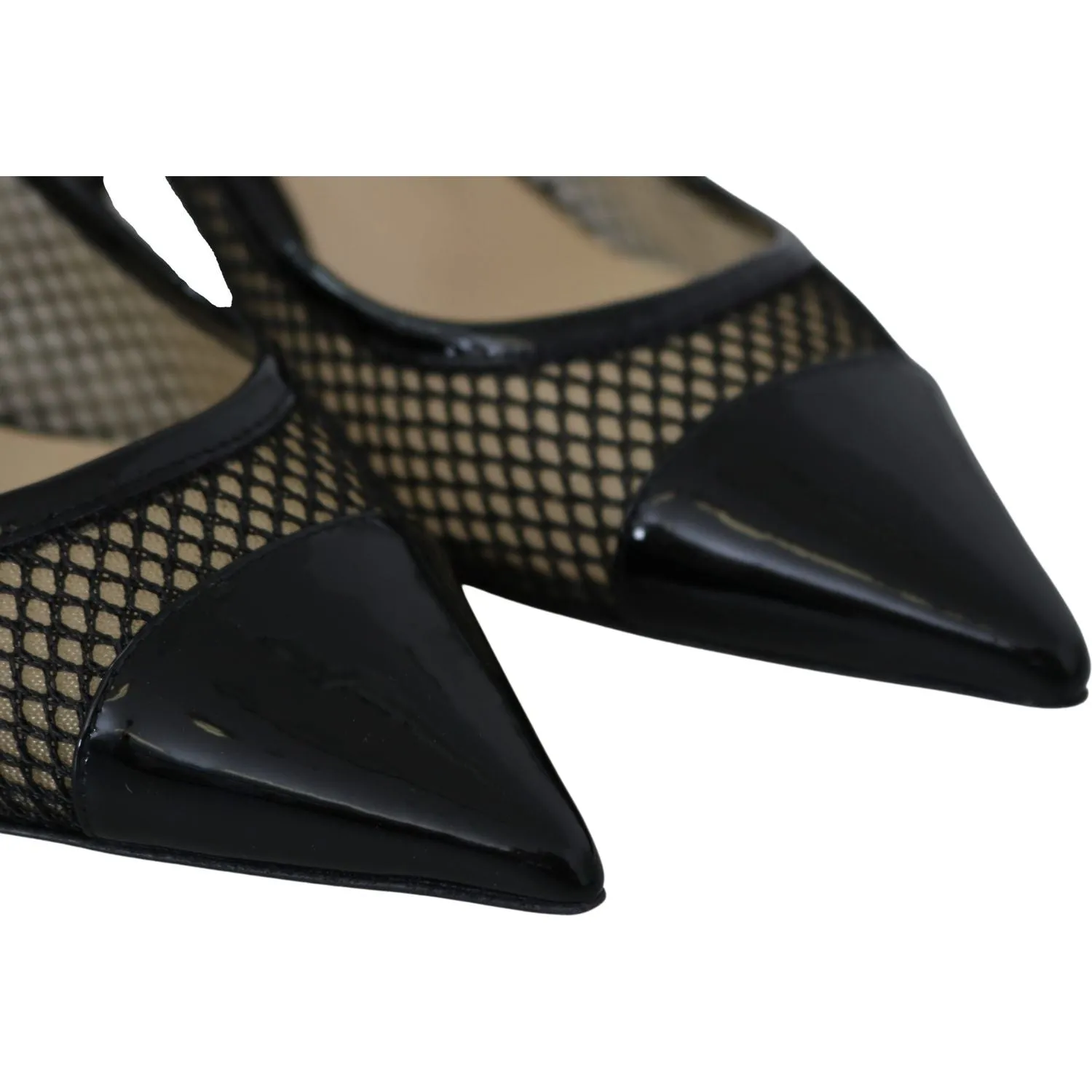 Jimmy Choo Chic Patent Mesh Pointed Pumps