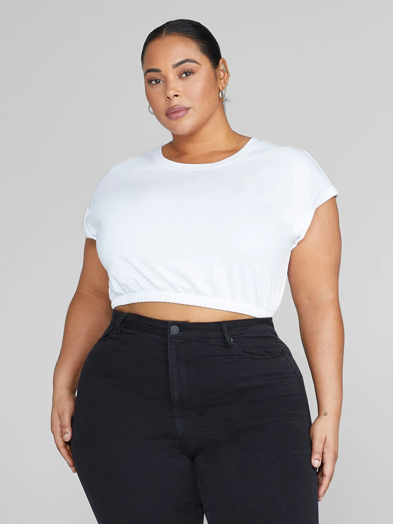 Juliette Cropped French Terry Tee