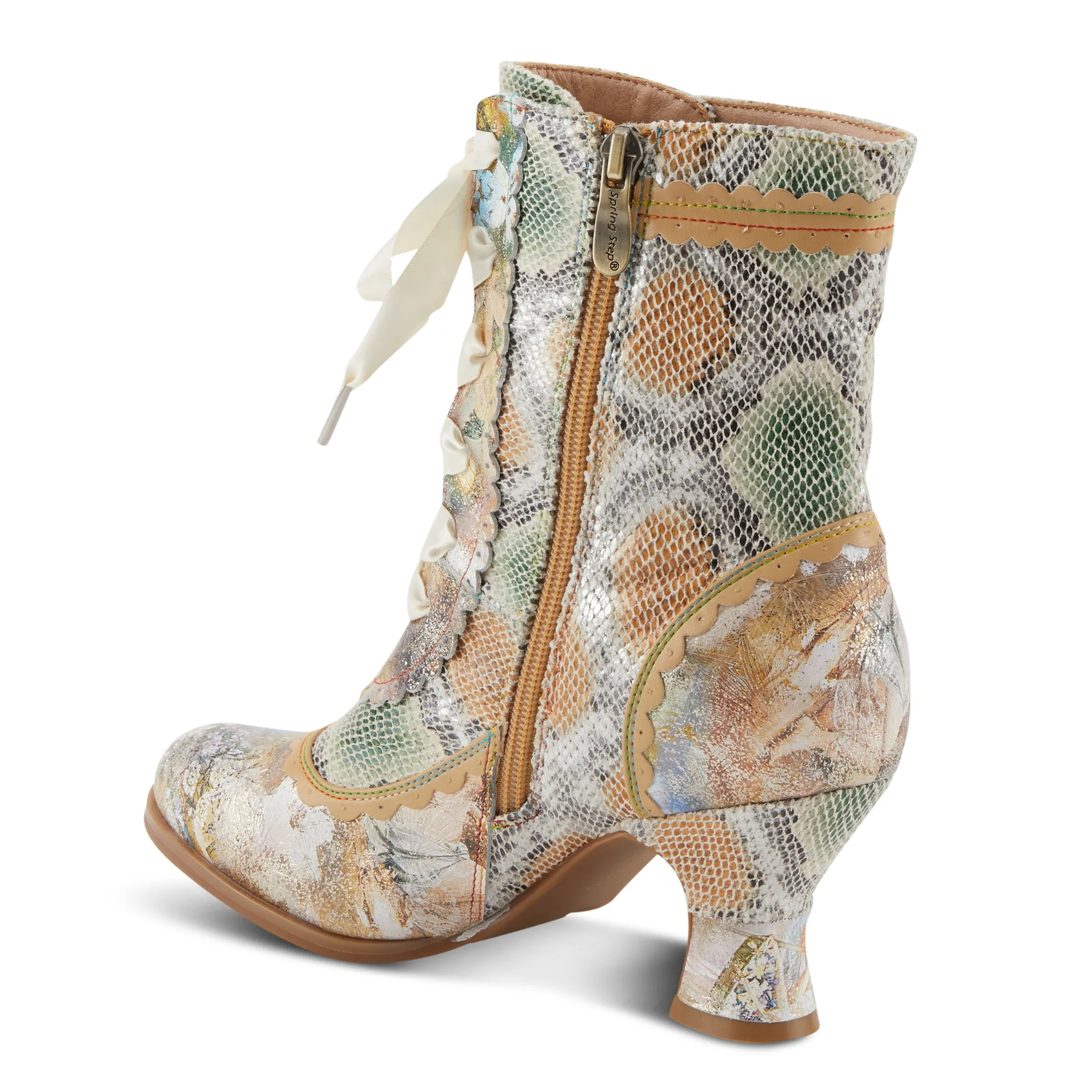 Bewitching Artist Python-Print Ankle Boots