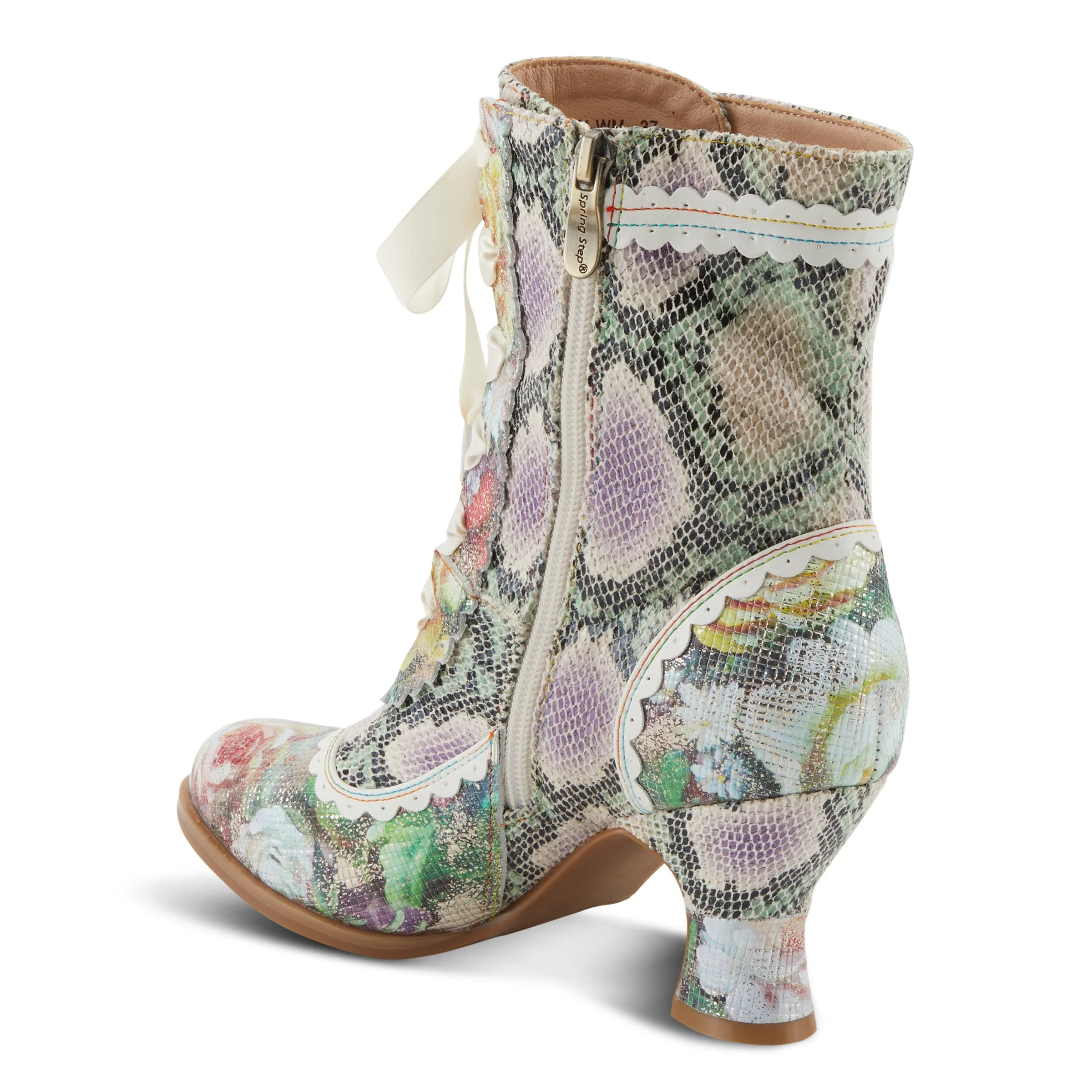 Bewitching Artist Python-Print Ankle Boots