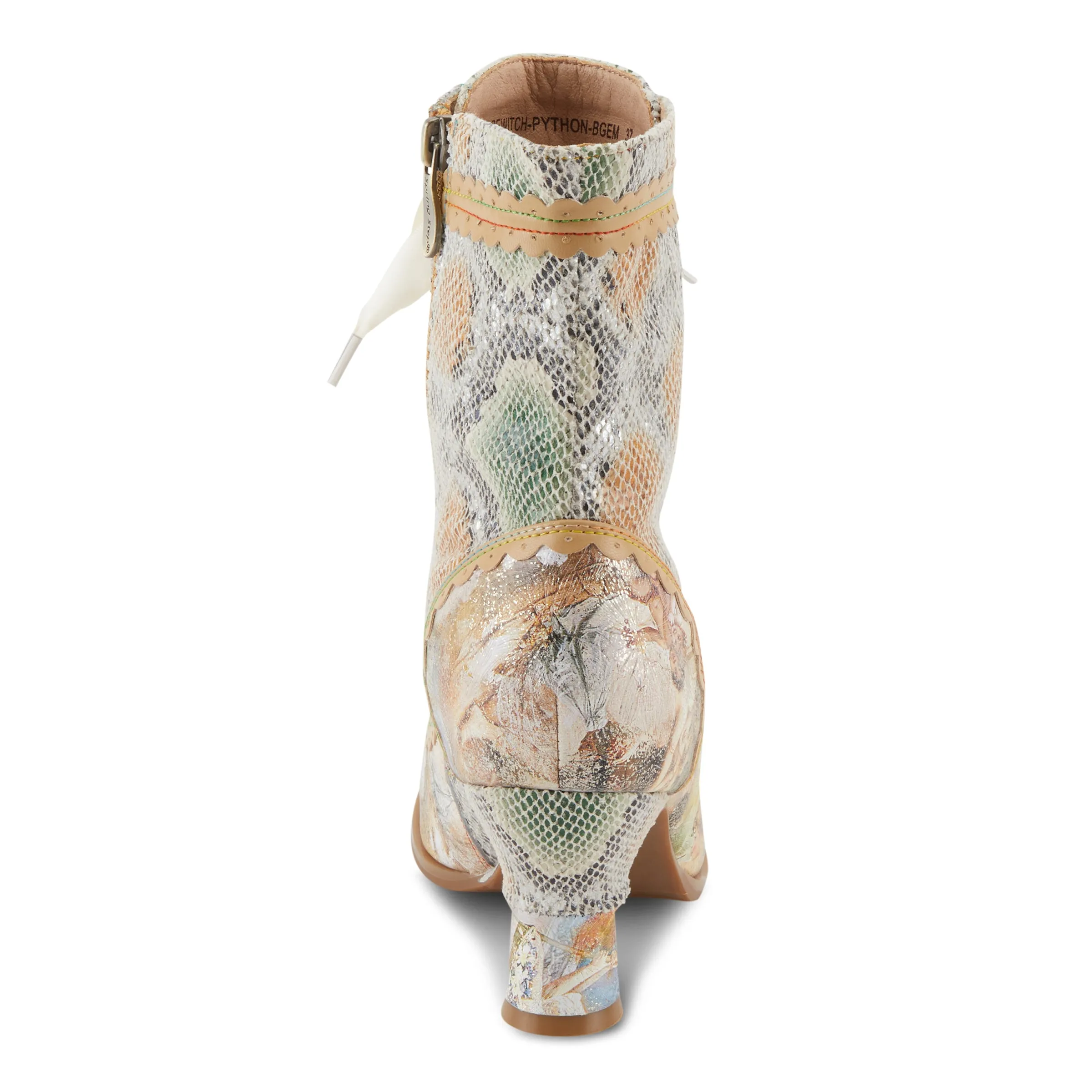 Bewitching Artist Python-Print Ankle Boots