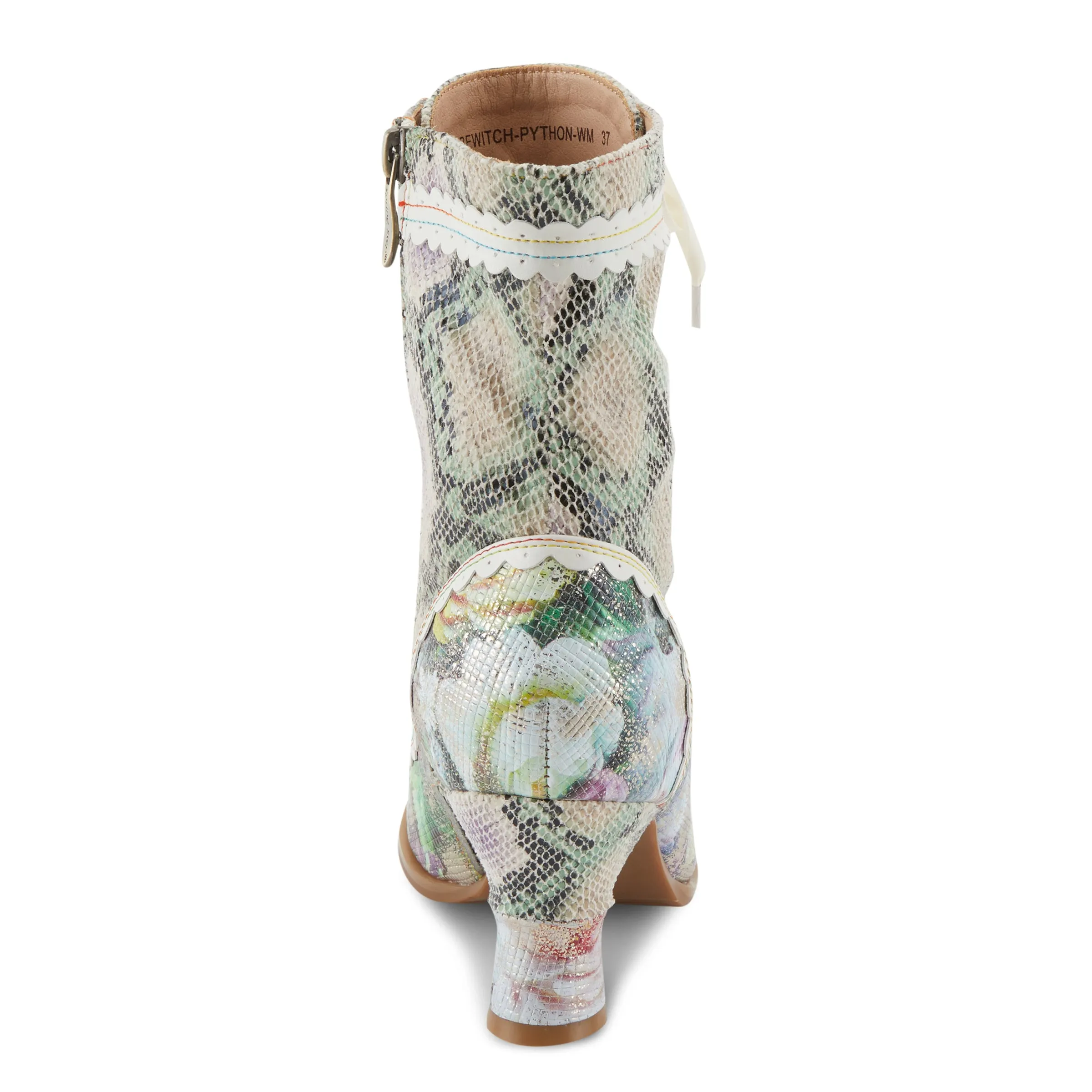 Bewitching Artist Python-Print Ankle Boots