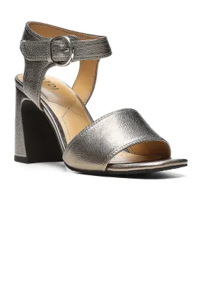 Liz Block Heel Sandals - Pewter