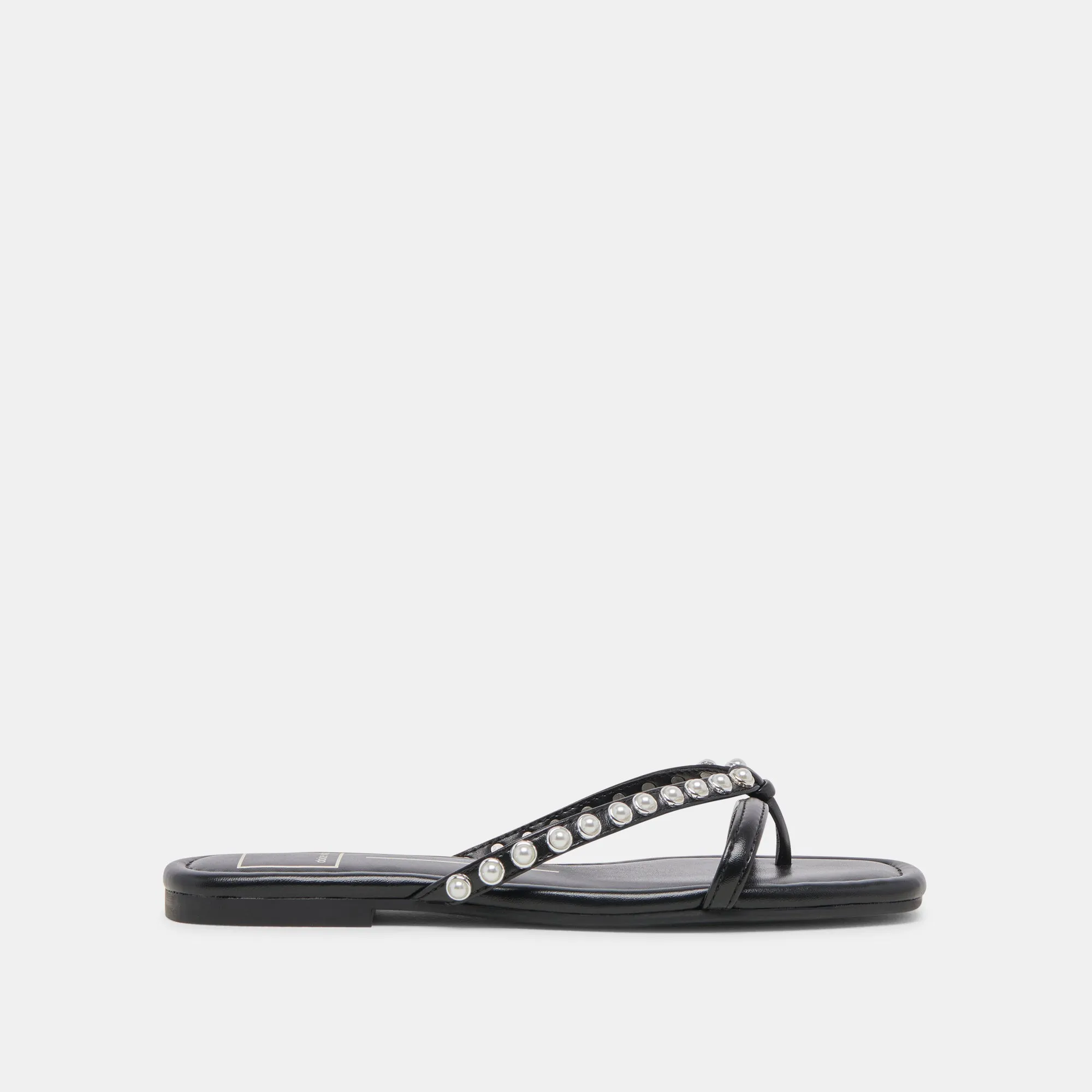 LUCCA PEARL SANDALS BLACK PEARLS