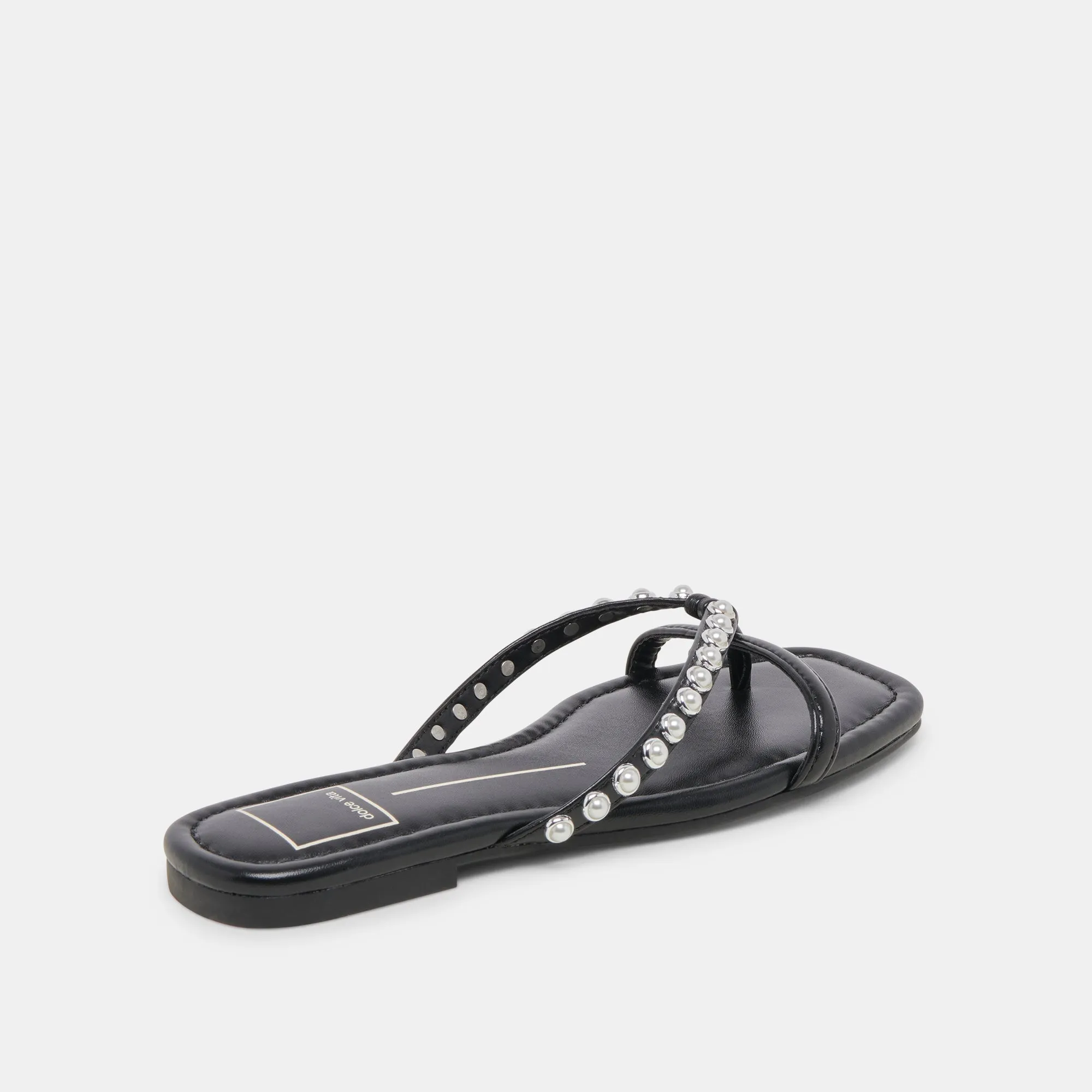 LUCCA PEARL SANDALS BLACK PEARLS