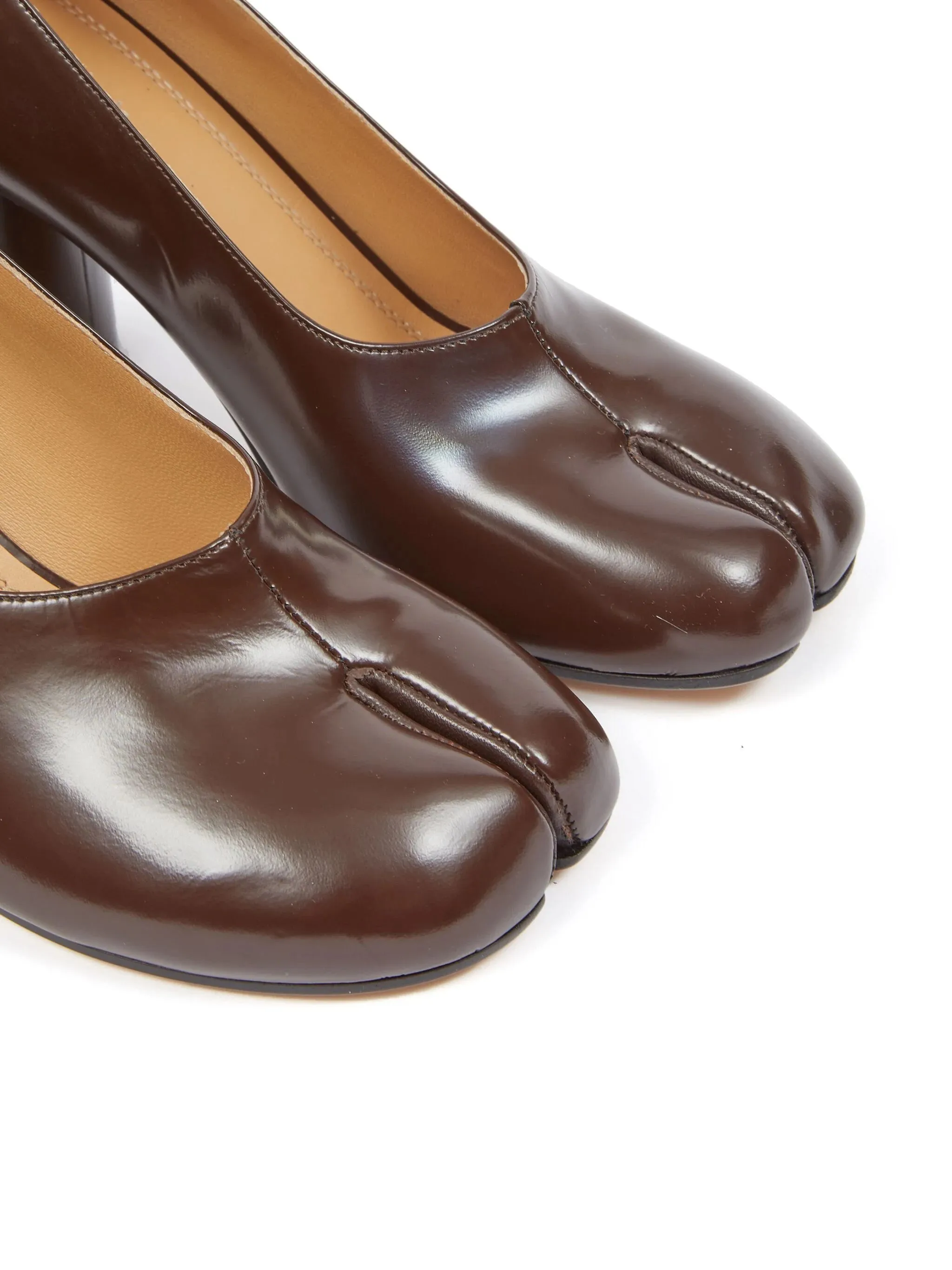 Mary Jane Tabi Pumps - Chic Brown