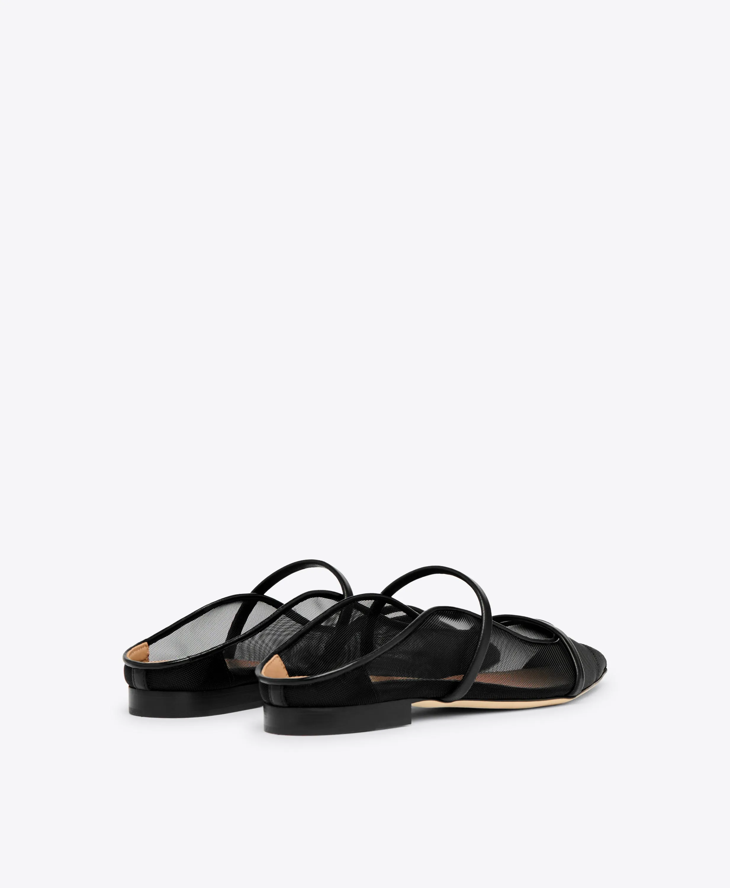 Maureen Black Mesh Flat Mules