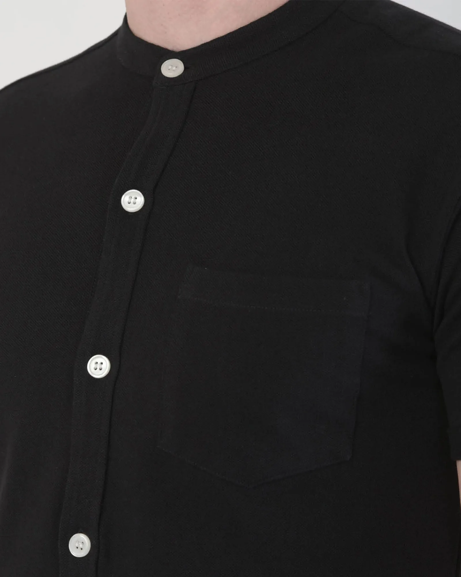 Melange Original Pique Shirt: Black