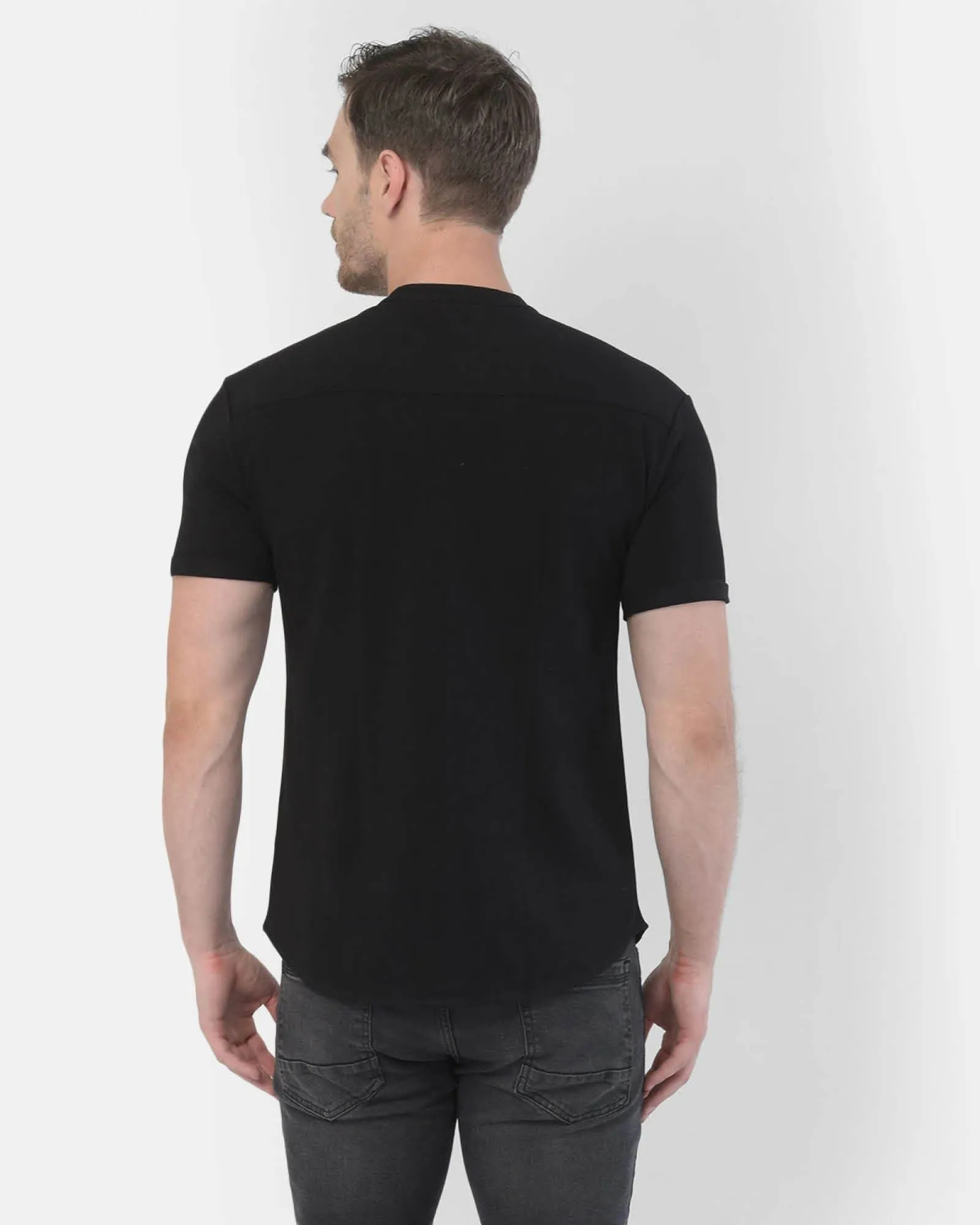 Melange Original Pique Shirt: Black