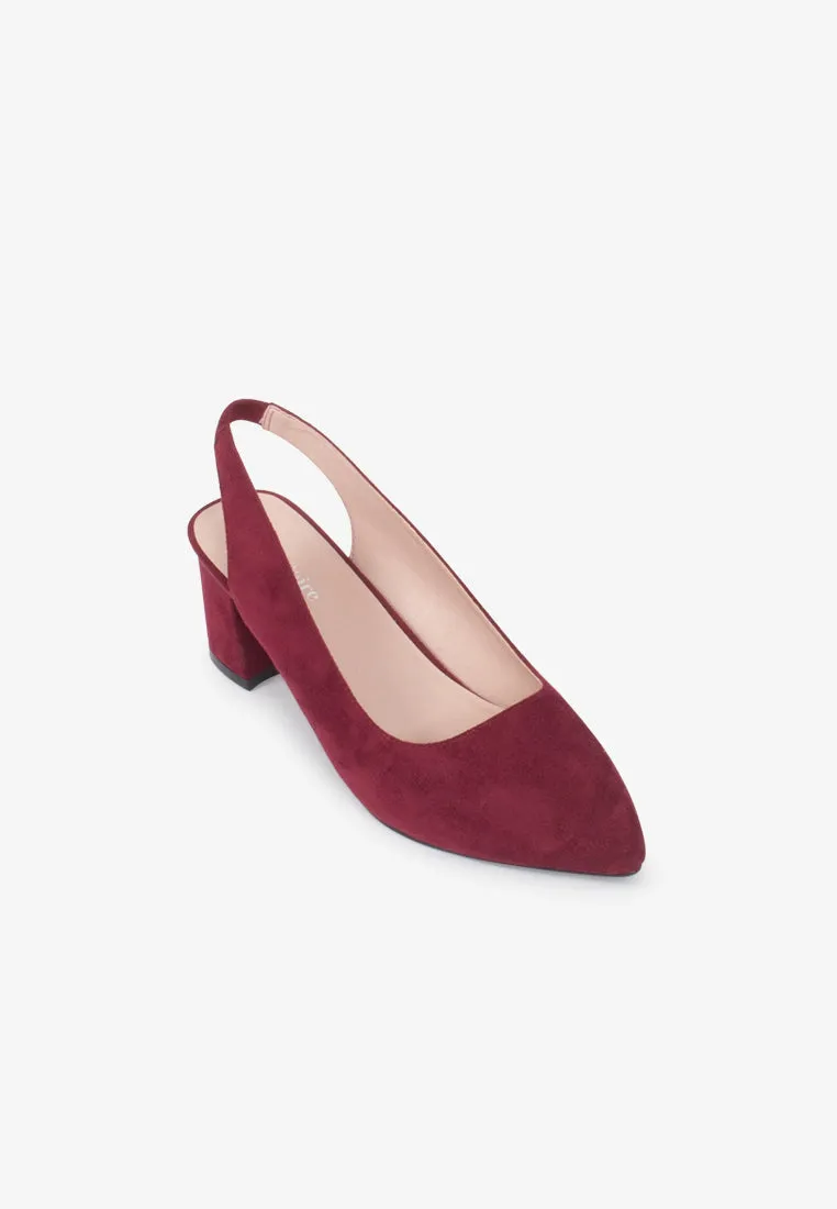 Melissa Plus Size Slingback Heels - Red