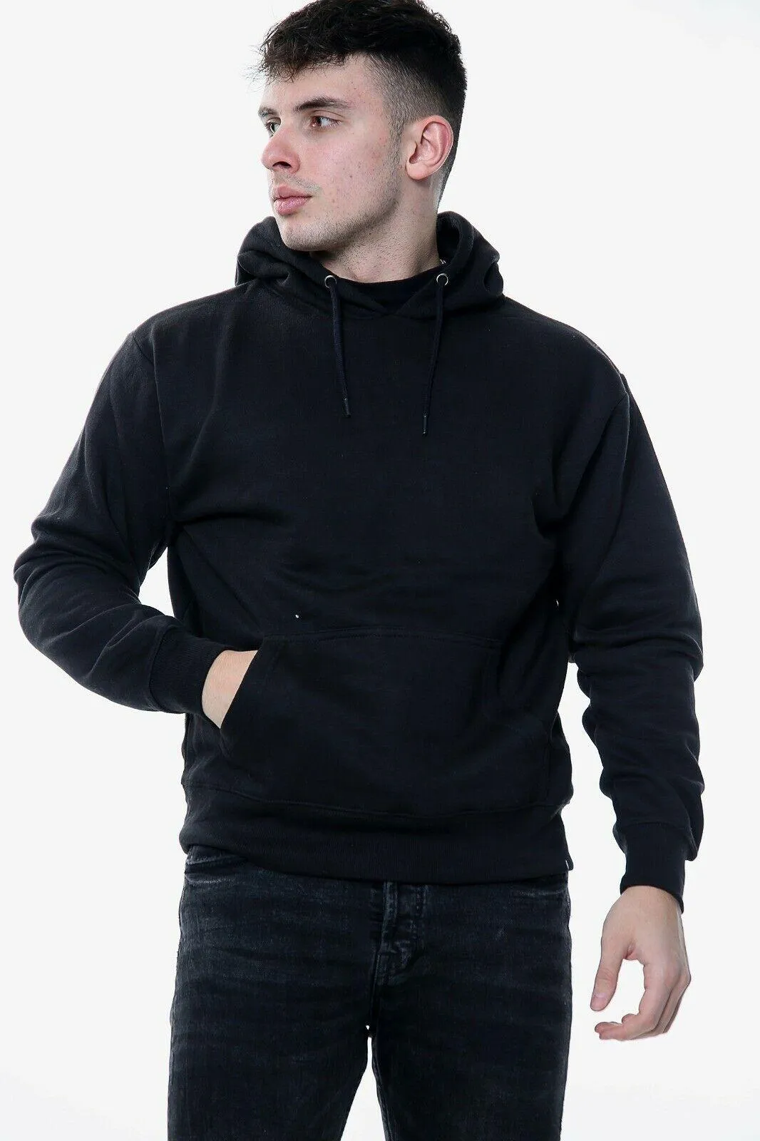 Mens Plain Pullover Hoodie