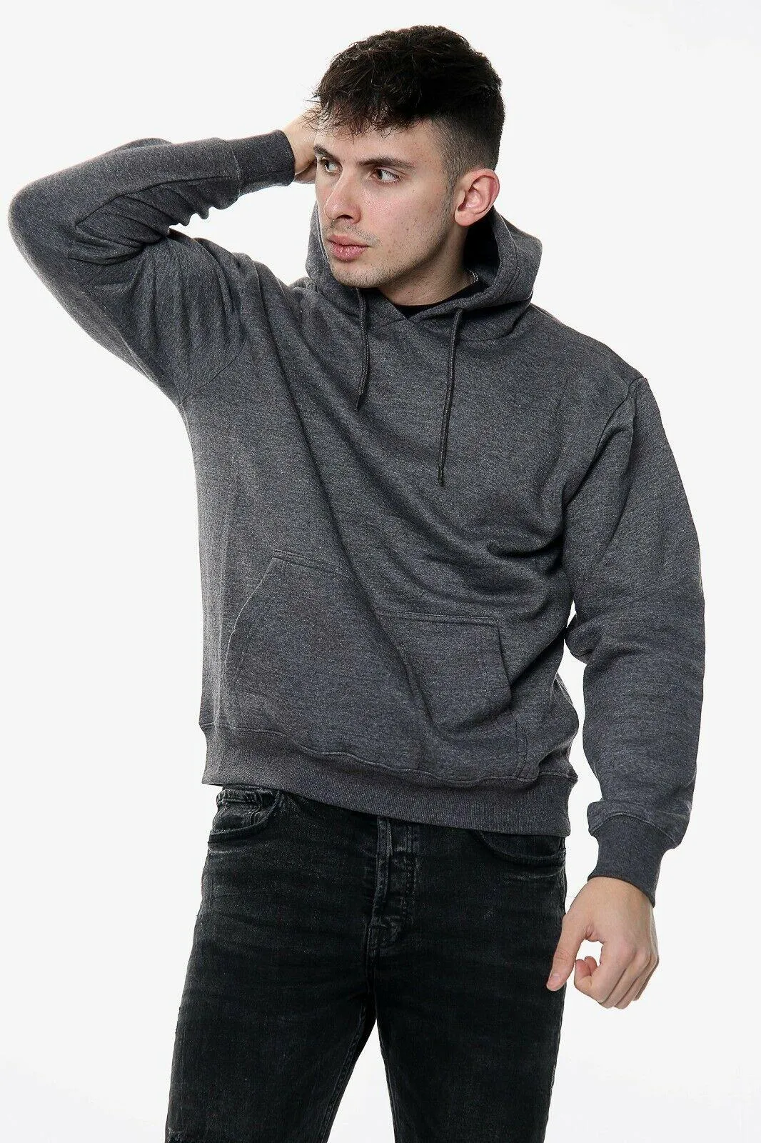 Mens Plain Pullover Hoodie