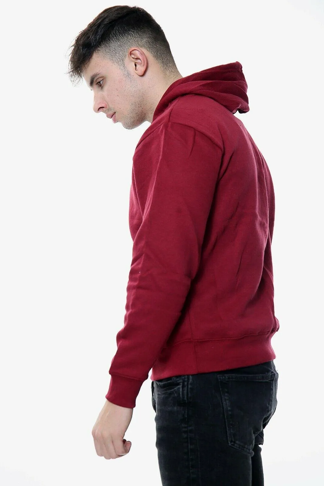 Mens Plain Pullover Hoodie