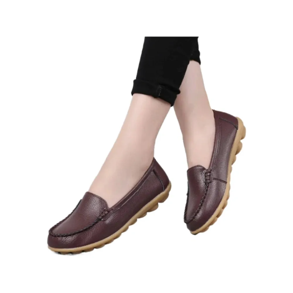 Merendy Argia Leather Non-Slip Loafers