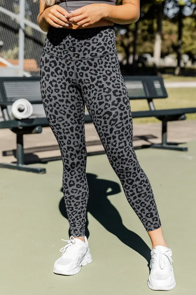 Mindset Is Everything Charcoal Animal Print Leggings FINAL SALE