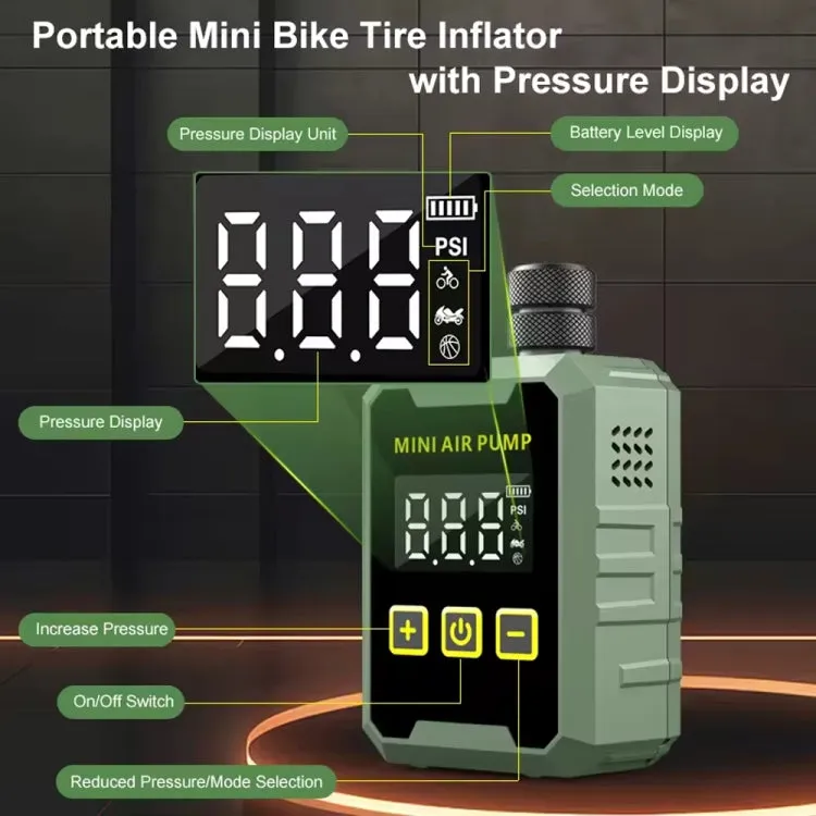 Mini Electric Smart Air Pump for Outdoor Cycling(B1)