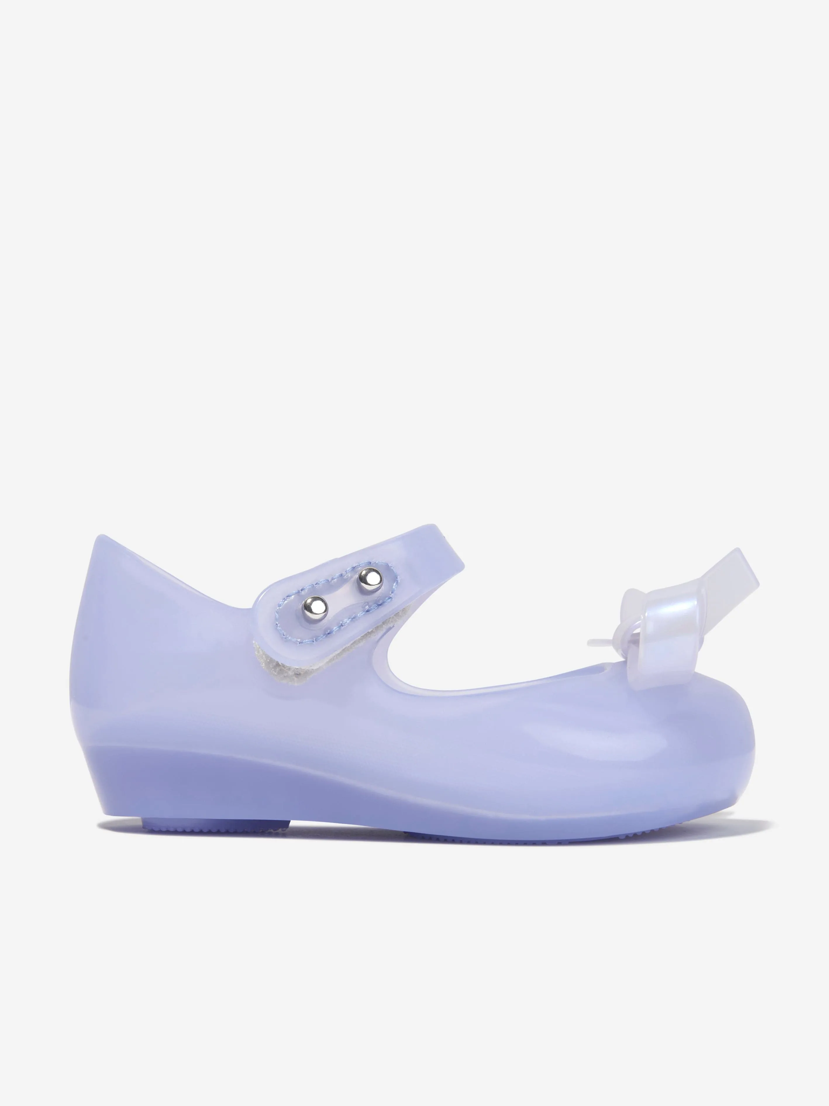 Mini Melissa Girls Mini Ultragirl Bow Jelly Ballerinas in Purple