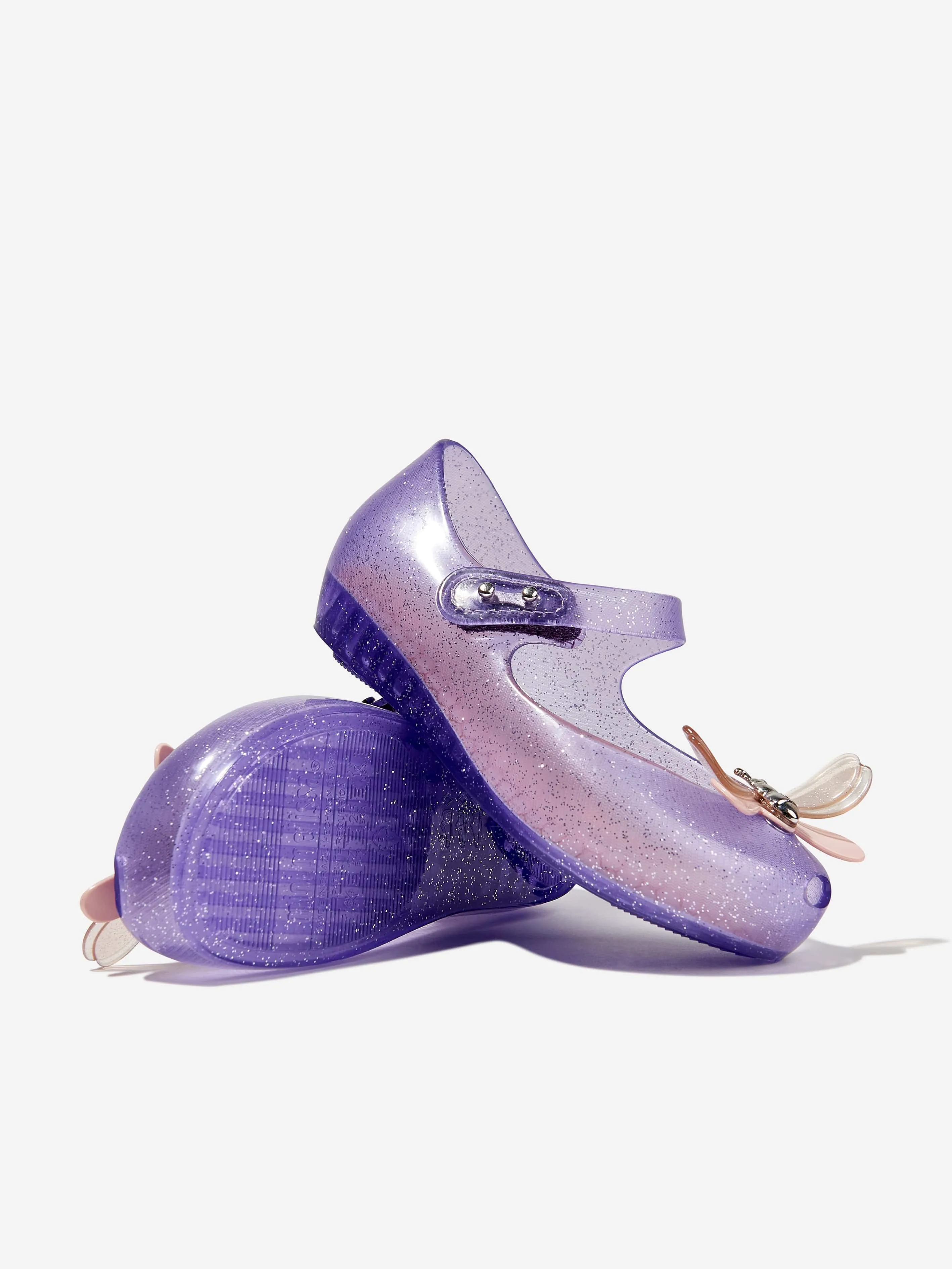 Mini Melissa Girls Mini Ultragirl Bugs Ballerinas in Purple