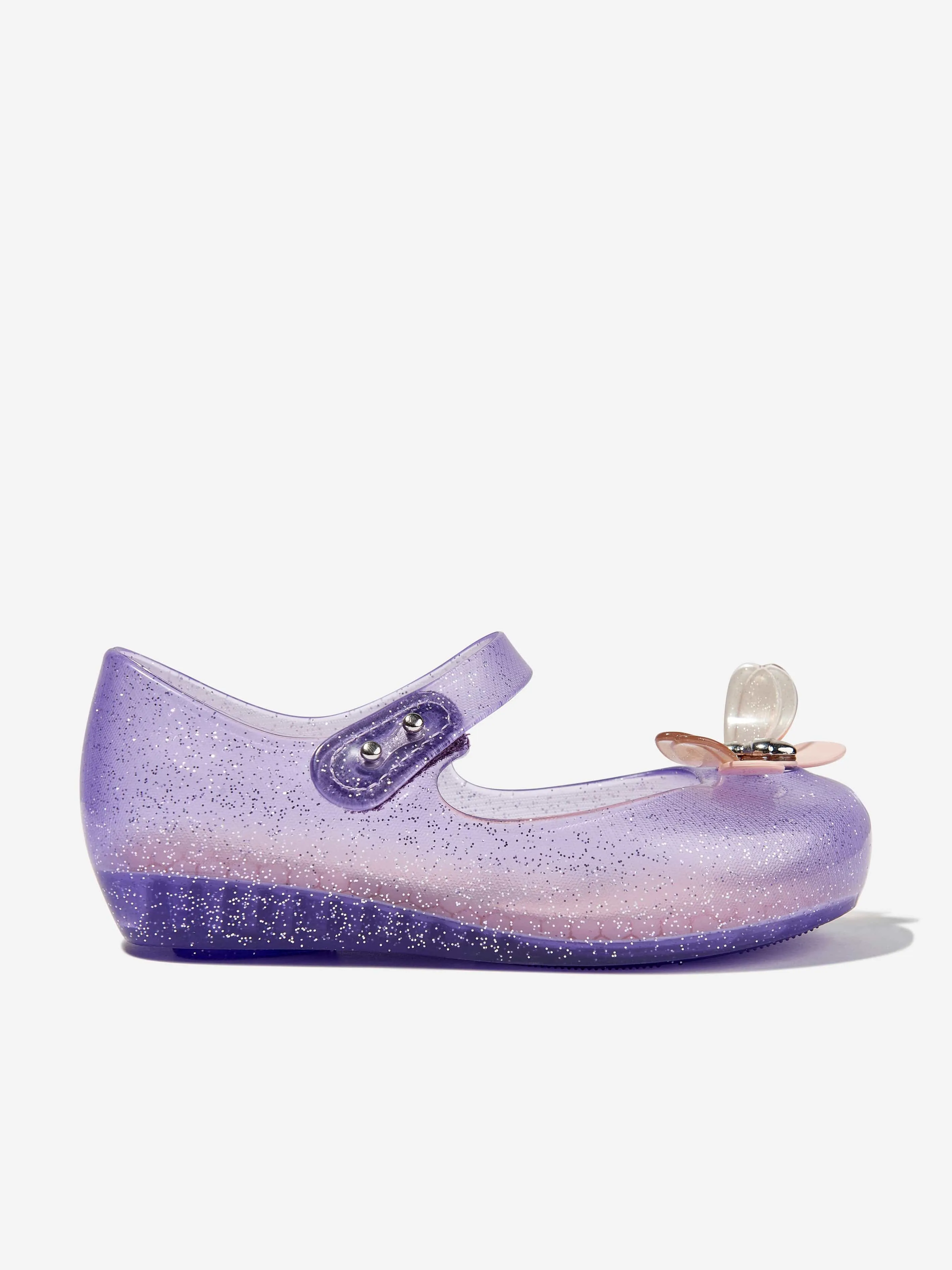 Mini Melissa Girls Mini Ultragirl Bugs Ballerinas in Purple