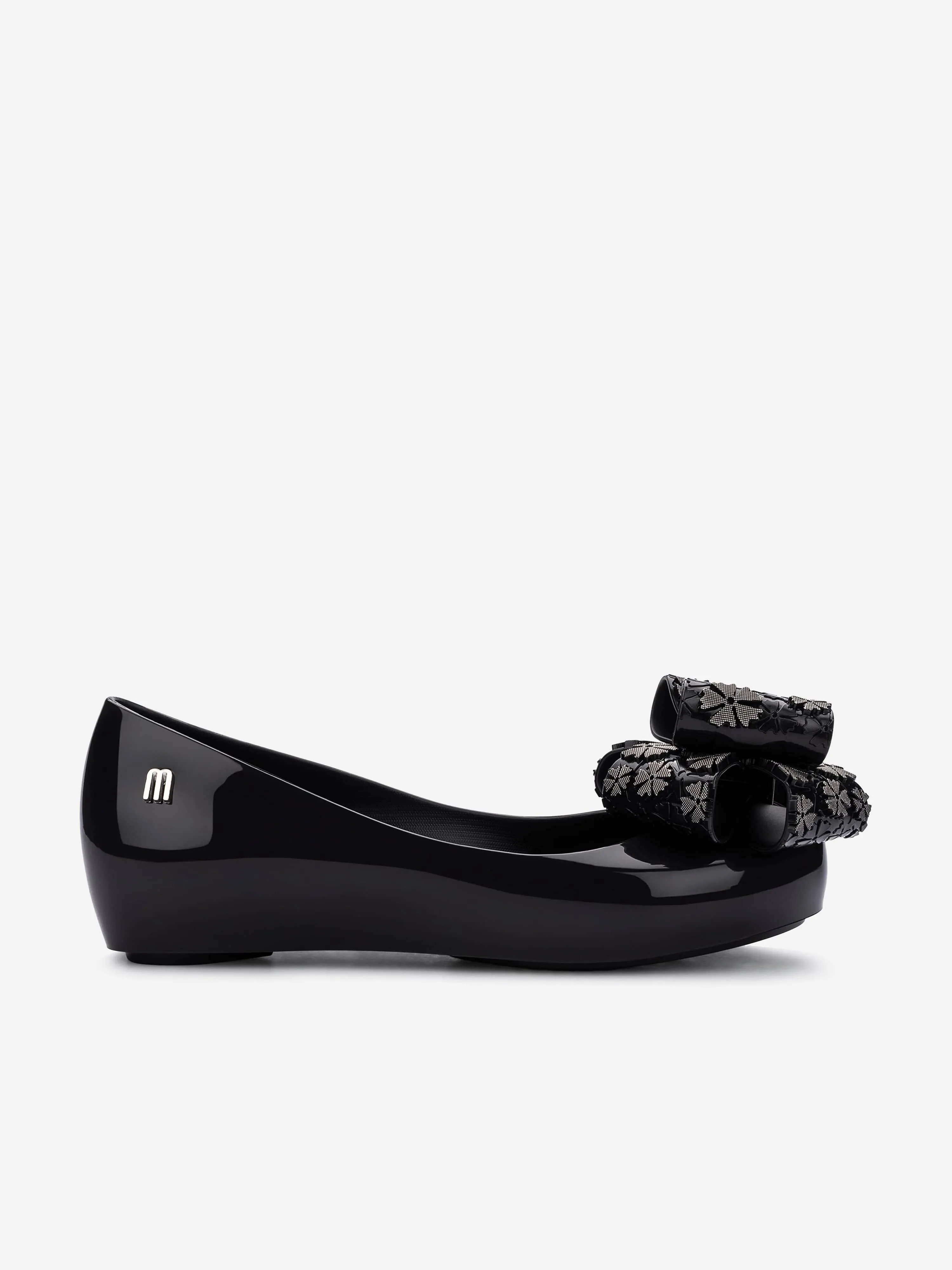 Mini Melissa Girls Ultragirl Sweet XI Ballerinas in Black