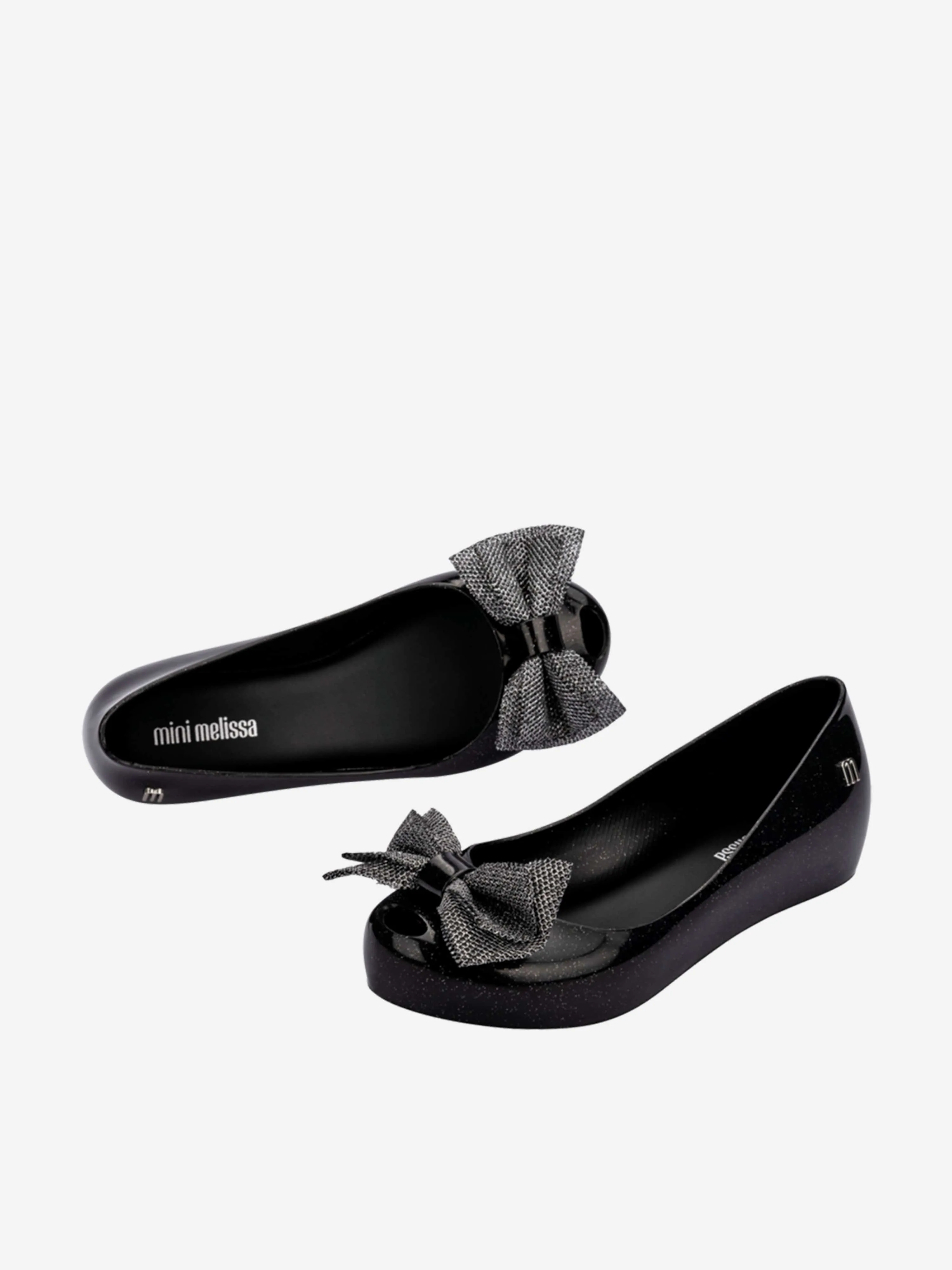 Mini Melissa Girls Ultragirl Sweet XII Ballerinas in Black