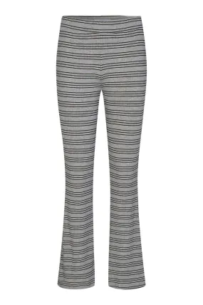 Natalia Flair Trousers - Grey Gold Lurex