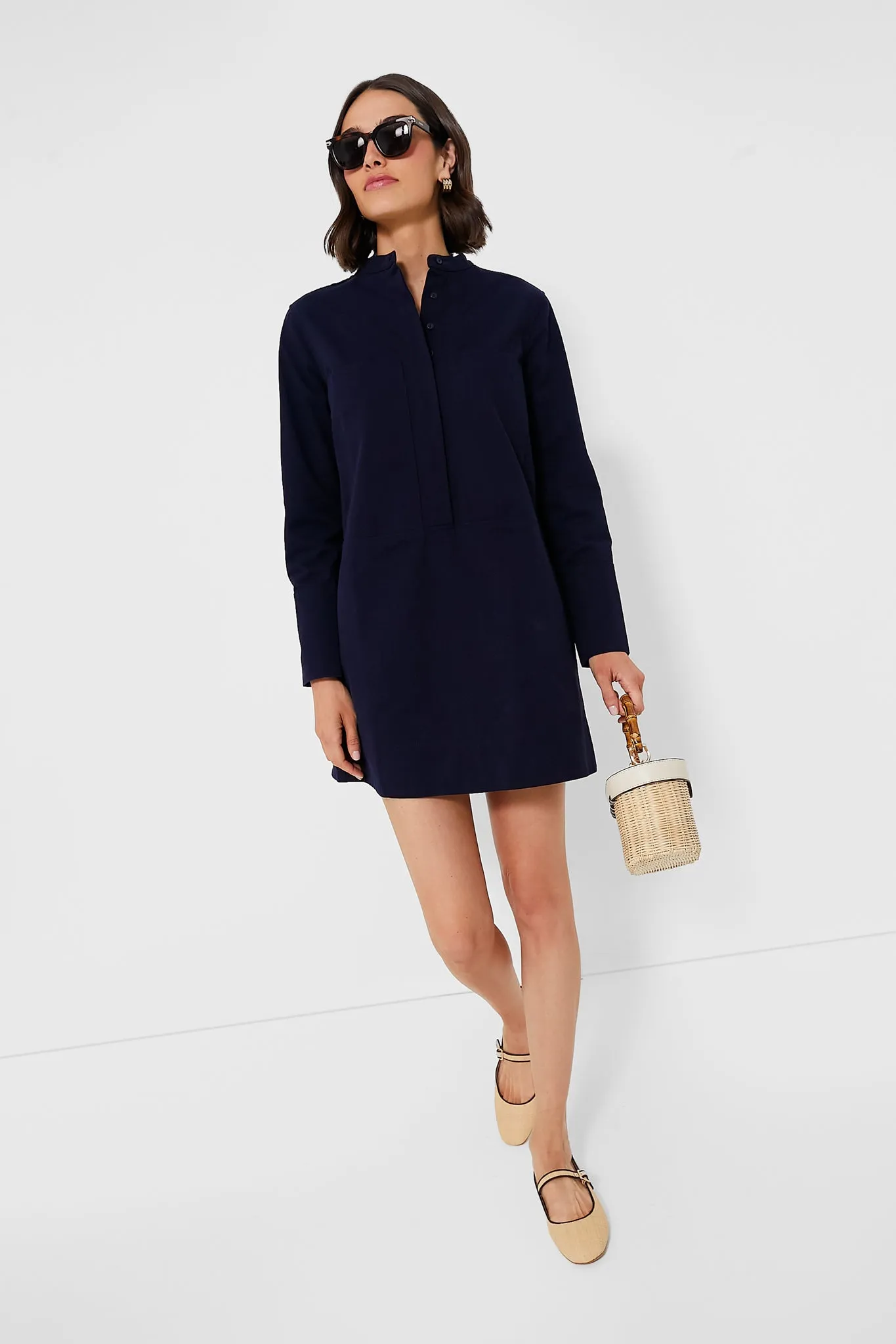 Navy Twill Denim Rohan Shirt Dress